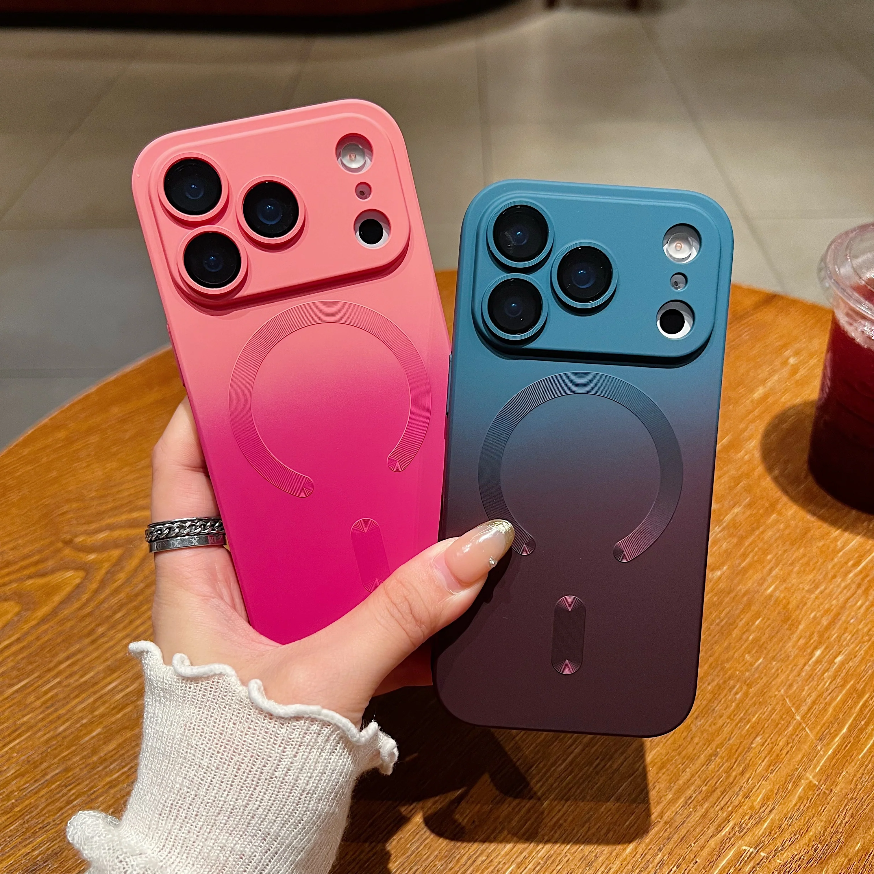 LuxuryKase Gradient Mag-Safe Case | Soft Silicone Shockproof Cover with Camera Protection | Slim Lightweight Design | Smooth Touch & Durable For iPhone 17 Series - Image 2