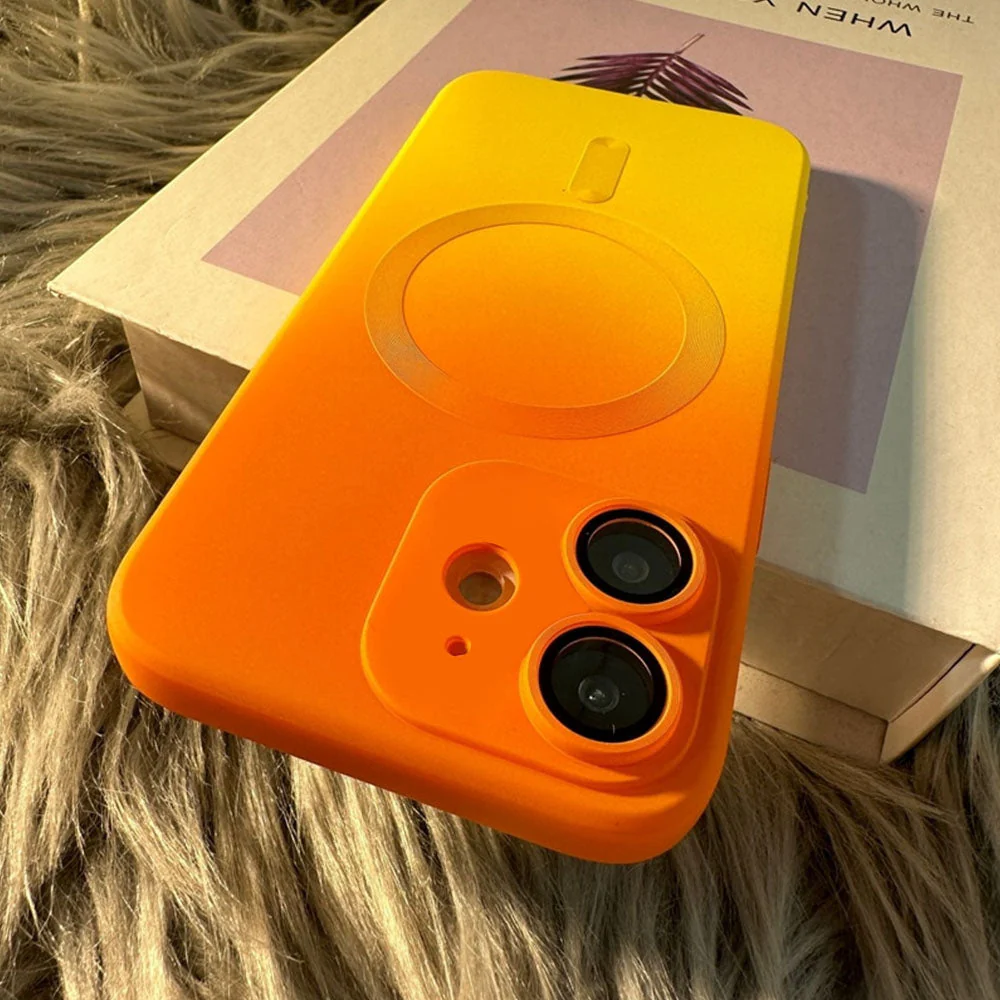 LuxuryKase Gradient Mag-Safe Case | Soft Silicone Shockproof Cover with Camera Protection | Slim Lightweight Design | Smooth Touch & Durable For iPhone - Image 11
