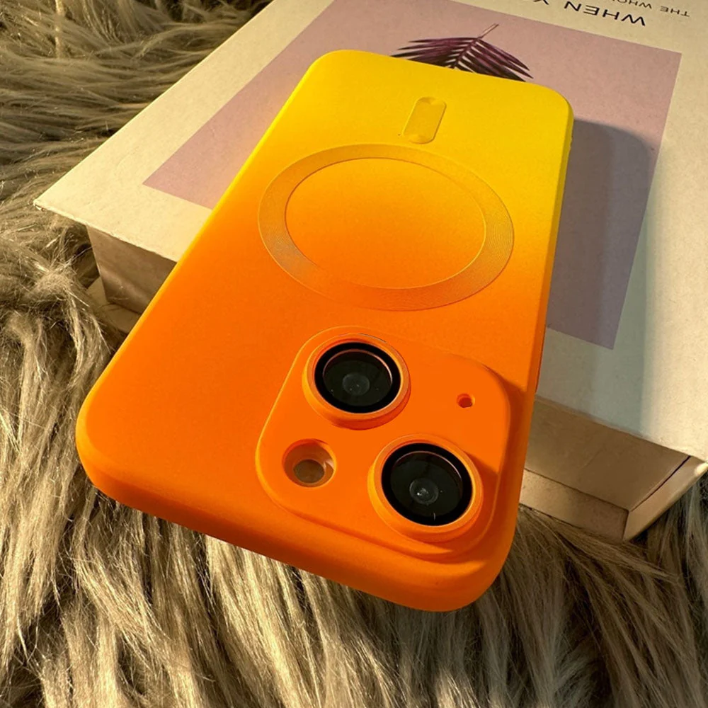 LuxuryKase Gradient Mag-Safe Case | Soft Silicone Shockproof Cover with Camera Protection | Slim Lightweight Design | Smooth Touch & Durable For iPhone - Image 13