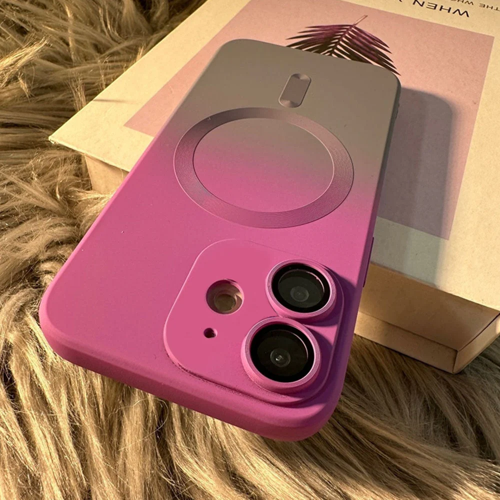 LuxuryKase Gradient Mag-Safe Case | Soft Silicone Shockproof Cover with Camera Protection | Slim Lightweight Design | Smooth Touch & Durable For iPhone - Image 17