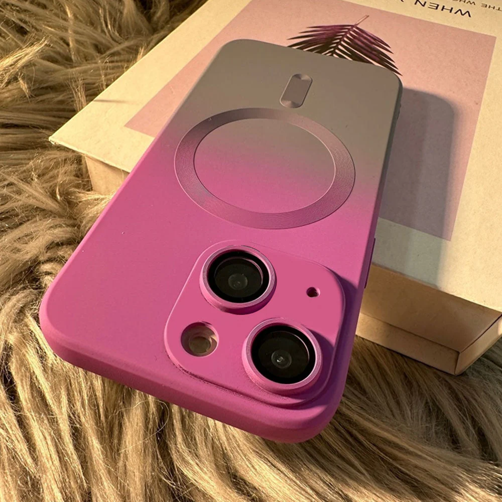 LuxuryKase Gradient Mag-Safe Case | Soft Silicone Shockproof Cover with Camera Protection | Slim Lightweight Design | Smooth Touch & Durable For iPhone - Image 19