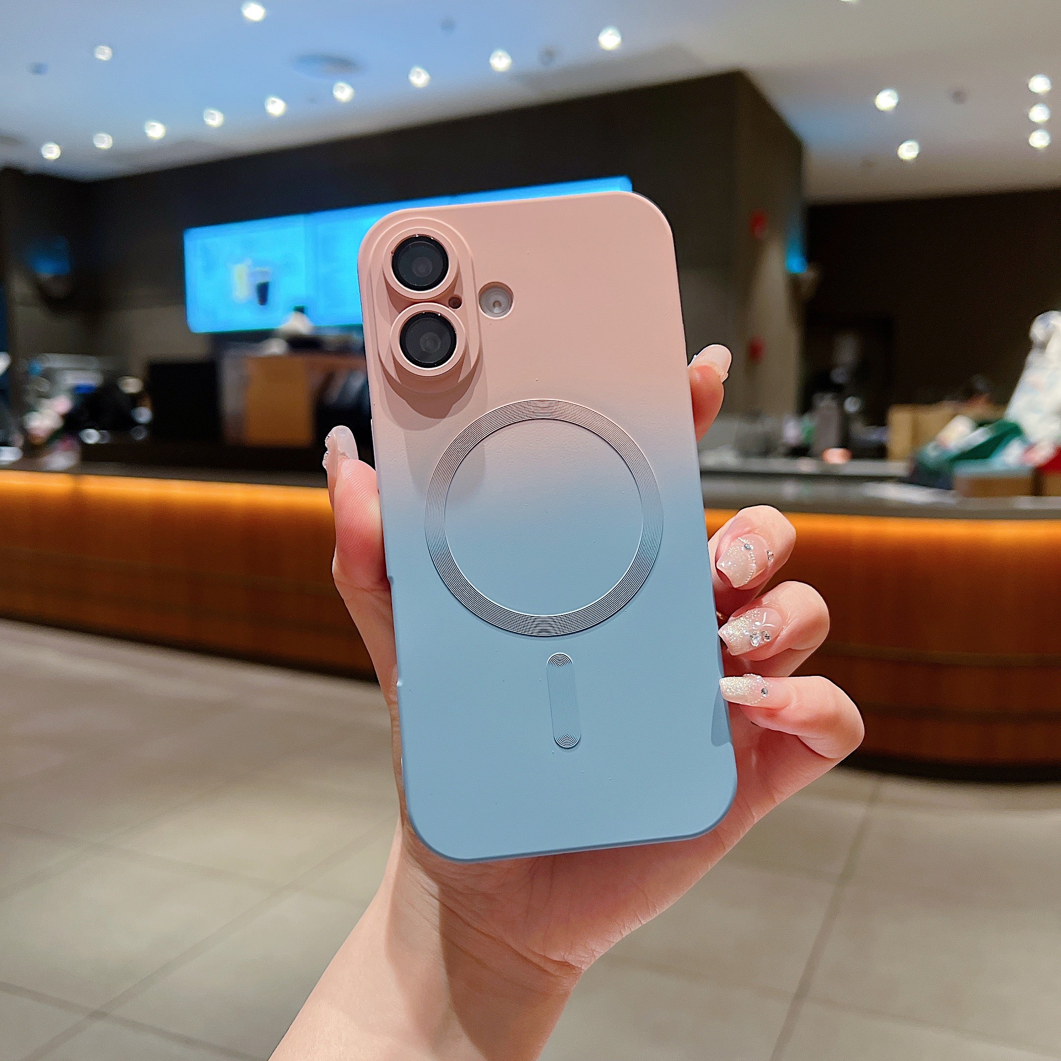 LuxuryKase Gradient Mag-Safe Case | Soft Silicone Shockproof Cover with Camera Protection | Slim Lightweight Design | Smooth Touch & Durable For iPhone - Image 20