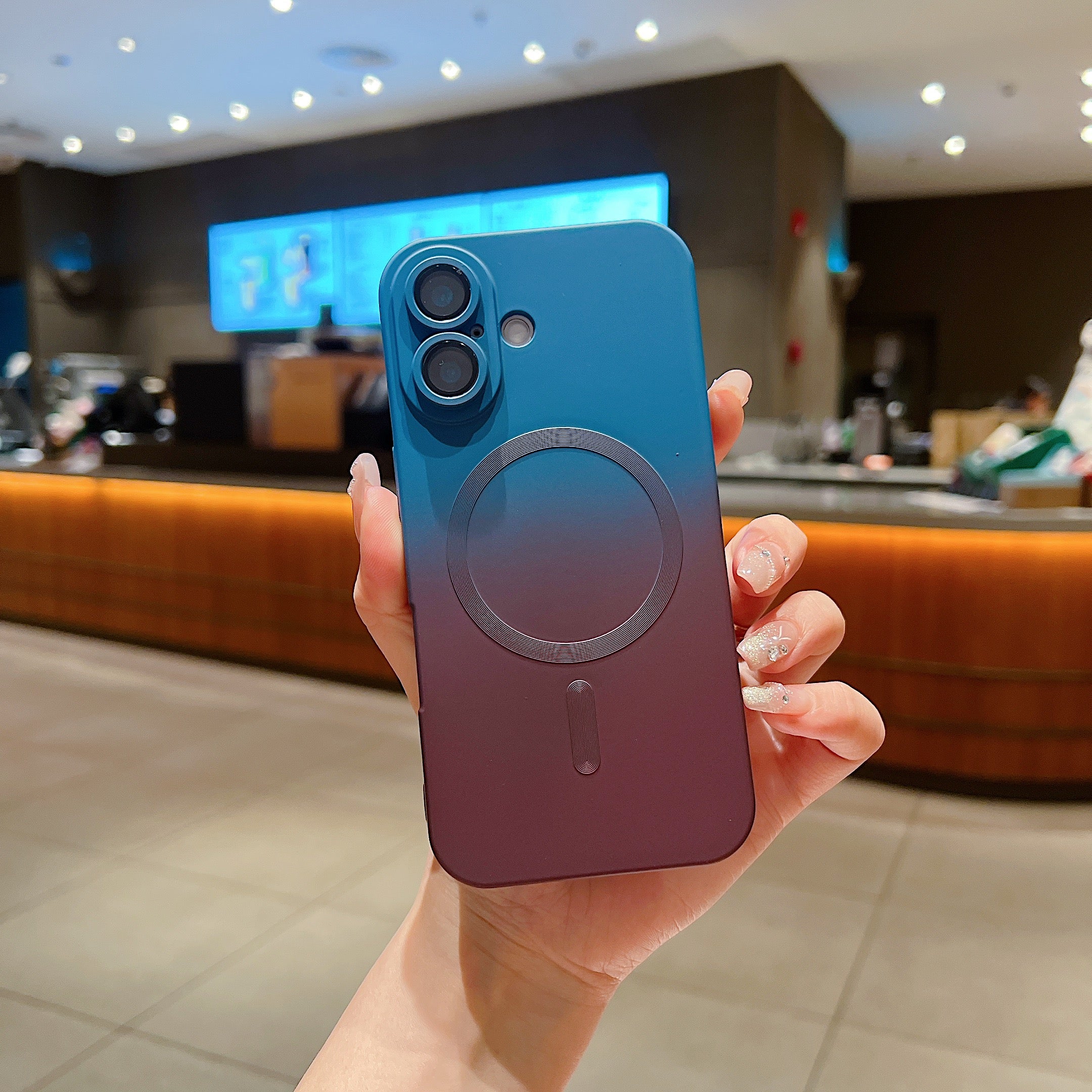 LuxuryKase Gradient Mag-Safe Case | Soft Silicone Shockproof Cover with Camera Protection | Slim Lightweight Design | Smooth Touch & Durable For iPhone - Image 22