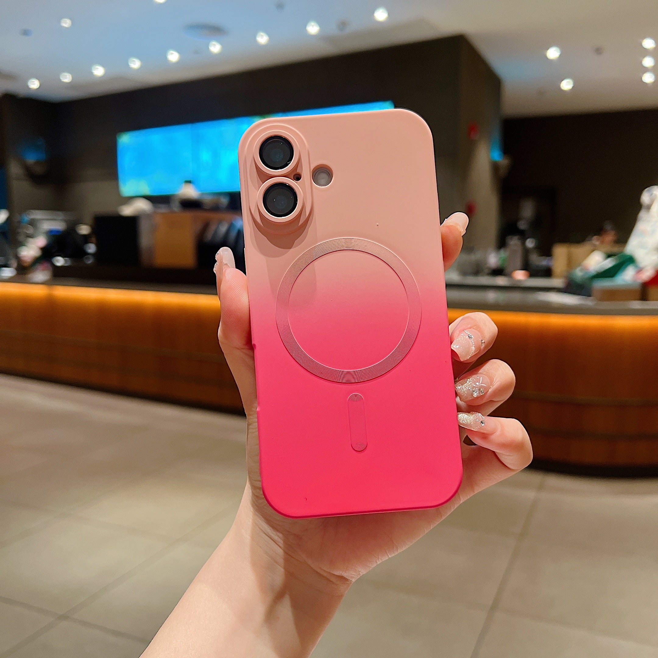 LuxuryKase Gradient Mag-Safe Case | Soft Silicone Shockproof Cover with Camera Protection | Slim Lightweight Design | Smooth Touch & Durable For iPhone - Image 24