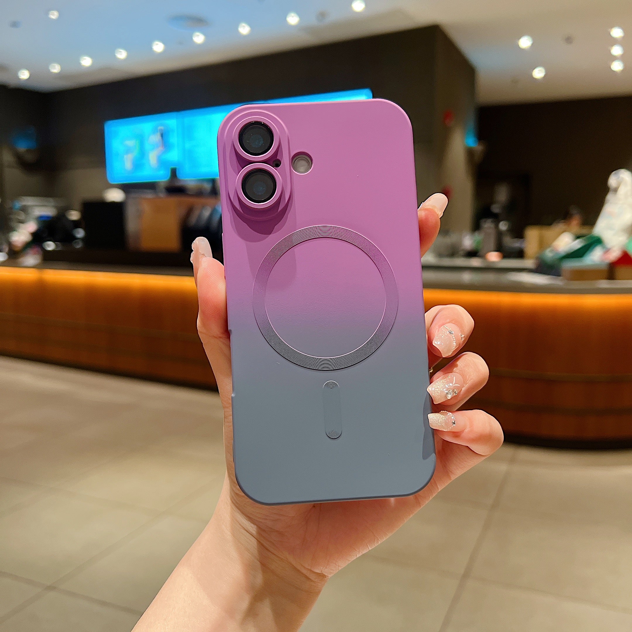 LuxuryKase Gradient Mag-Safe Case | Soft Silicone Shockproof Cover with Camera Protection | Slim Lightweight Design | Smooth Touch & Durable For iPhone - Image 25