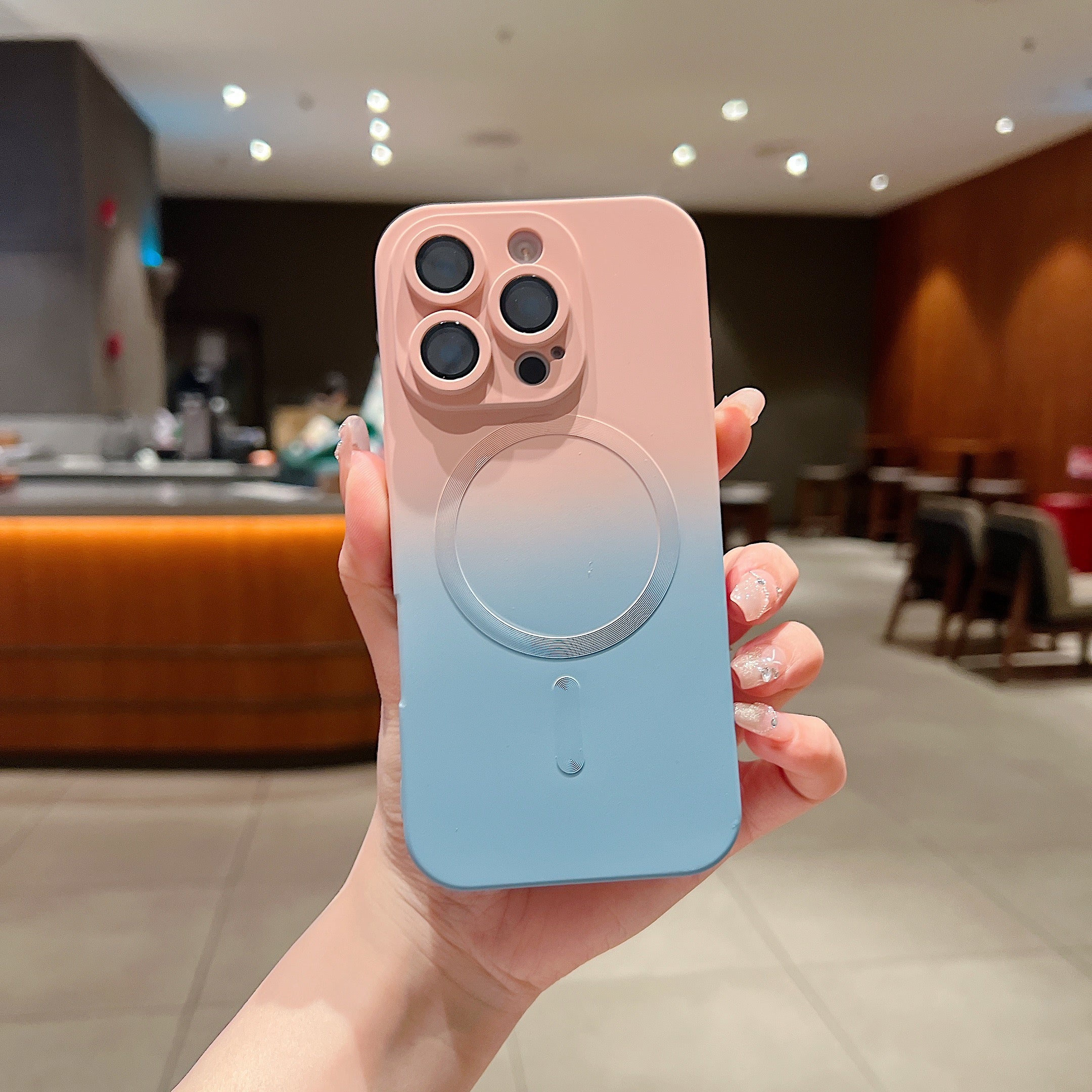LuxuryKase Gradient Mag-Safe Case | Soft Silicone Shockproof Cover with Camera Protection | Slim Lightweight Design | Smooth Touch & Durable For iPhone - Image 26