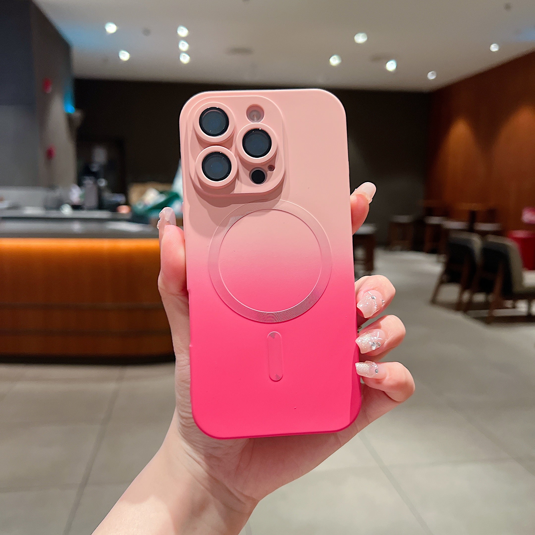 LuxuryKase Gradient Mag-Safe Case | Soft Silicone Shockproof Cover with Camera Protection | Slim Lightweight Design | Smooth Touch & Durable For iPhone - Image 30