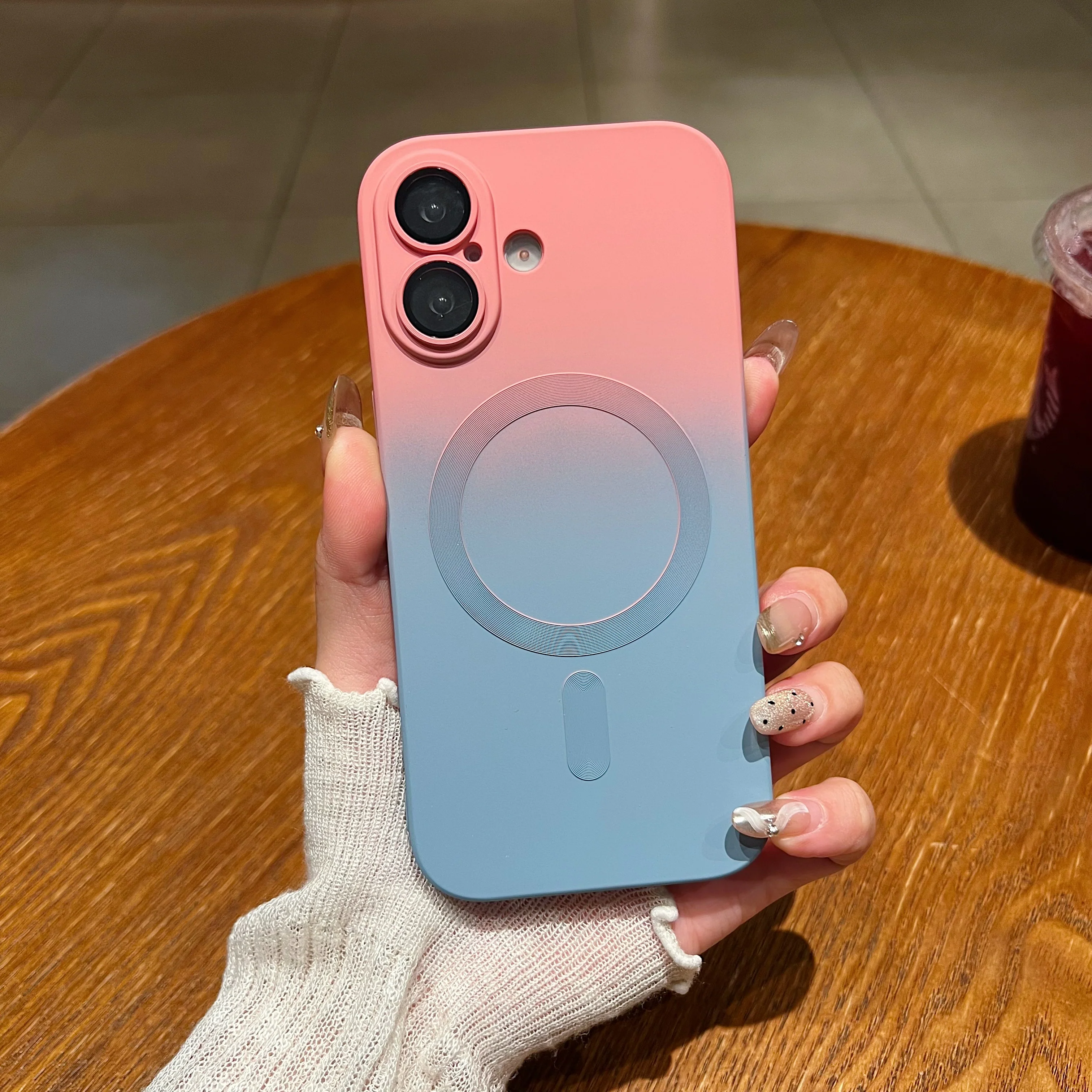 LuxuryKase Gradient Mag-Safe Case | Soft Silicone Shockproof Cover with Camera Protection | Slim Lightweight Design | Smooth Touch & Durable For iPhone - Image 32