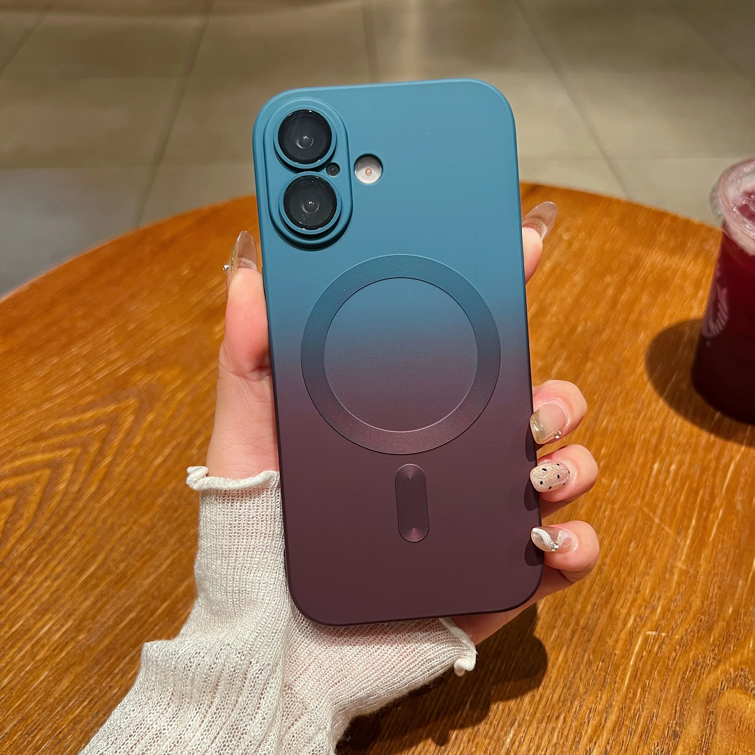 LuxuryKase Gradient Mag-Safe Case | Soft Silicone Shockproof Cover with Camera Protection | Slim Lightweight Design | Smooth Touch & Durable For iPhone - Image 34