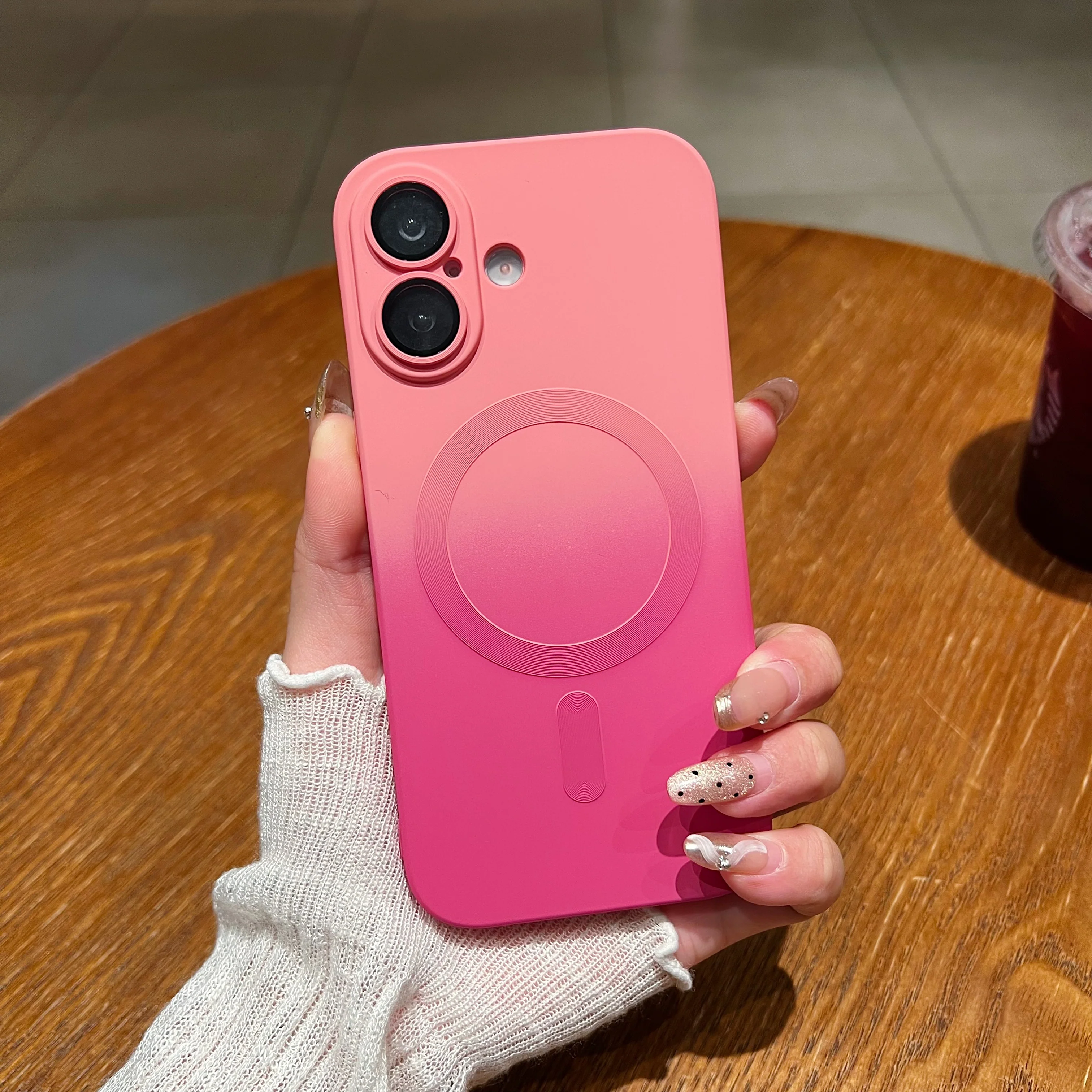 LuxuryKase Gradient Mag-Safe Case | Soft Silicone Shockproof Cover with Camera Protection | Slim Lightweight Design | Smooth Touch & Durable For iPhone - Image 36