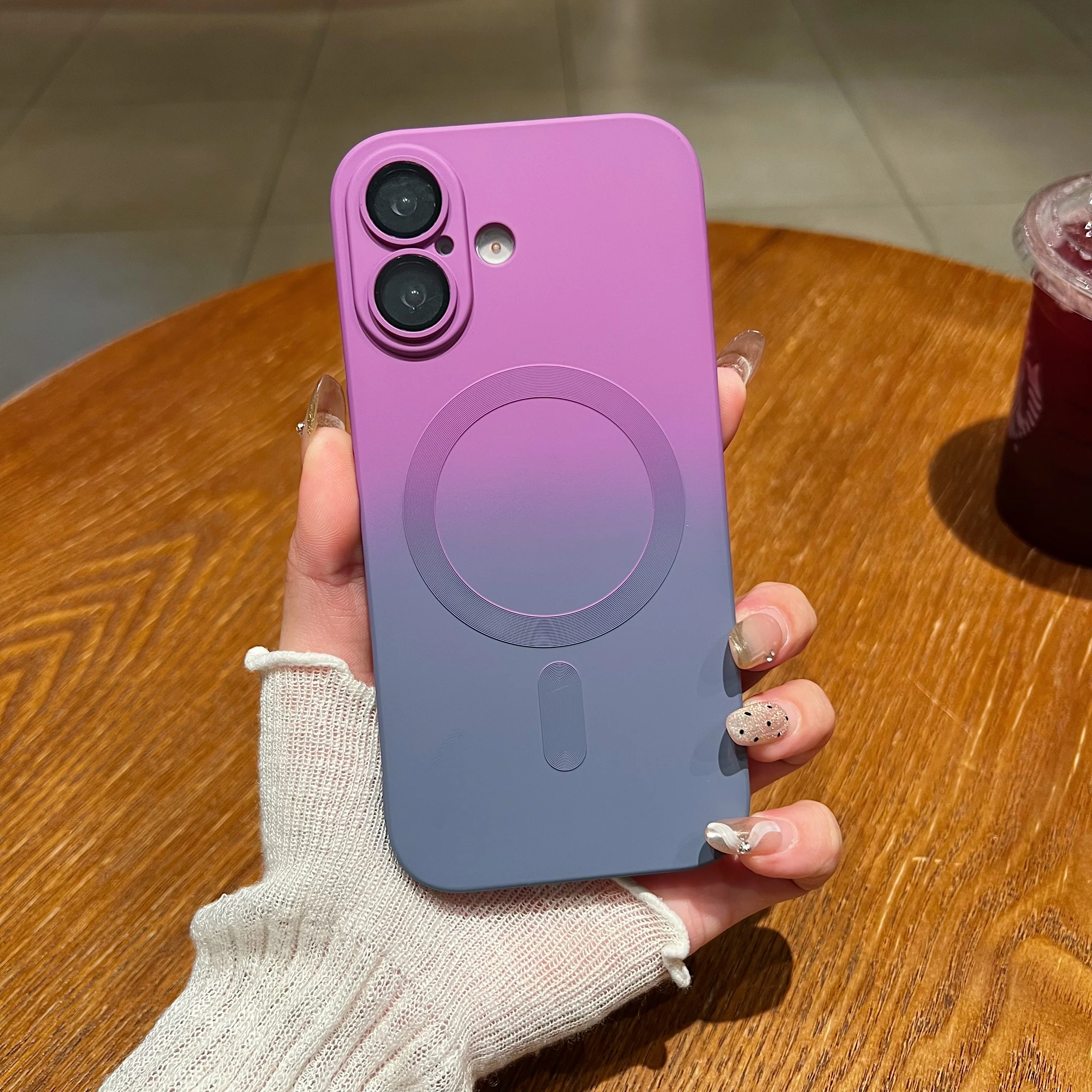 LuxuryKase Gradient Mag-Safe Case | Soft Silicone Shockproof Cover with Camera Protection | Slim Lightweight Design | Smooth Touch & Durable For iPhone - Image 37