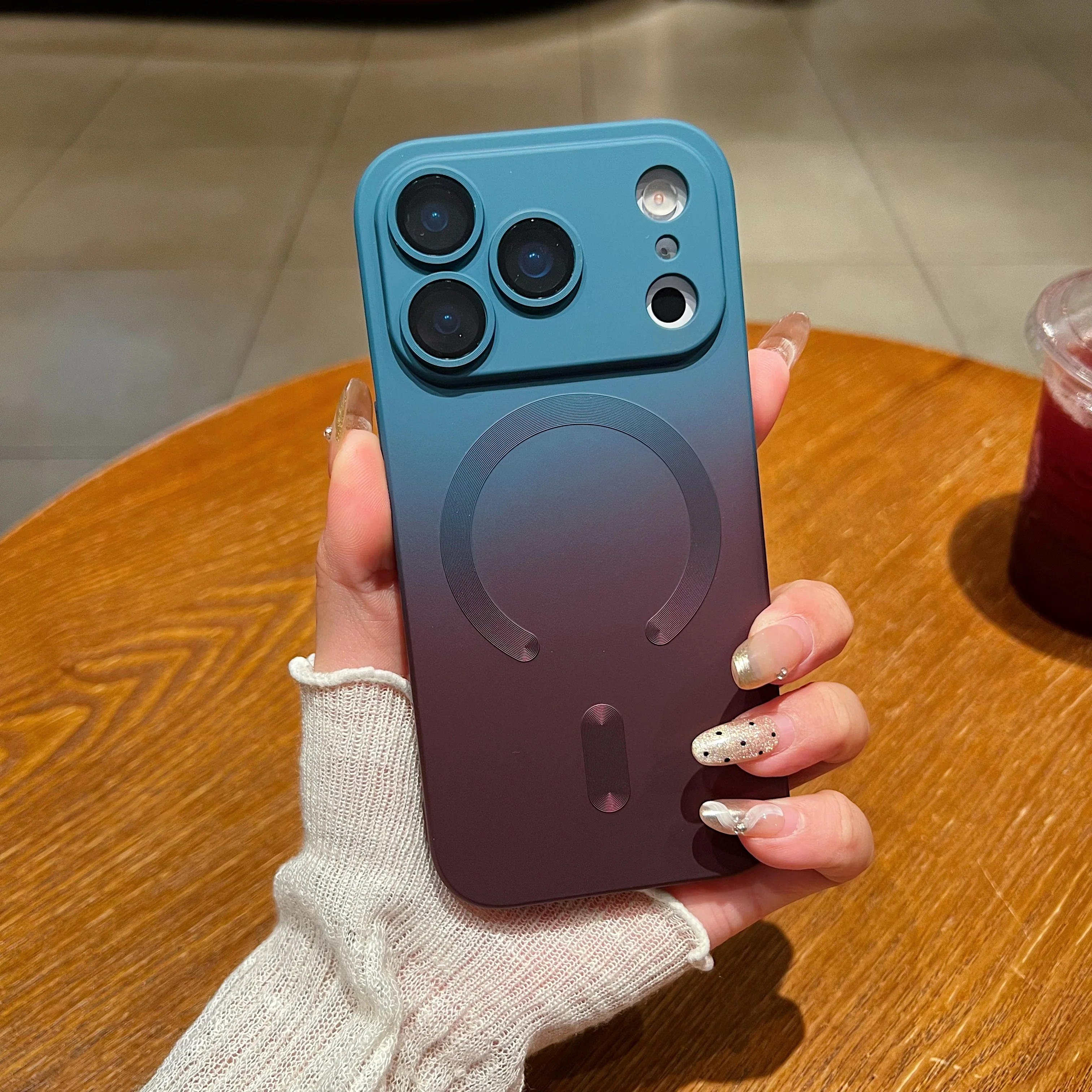 LuxuryKase Gradient Mag-Safe Case | Soft Silicone Shockproof Cover with Camera Protection | Slim Lightweight Design | Smooth Touch & Durable For iPhone - Image 40