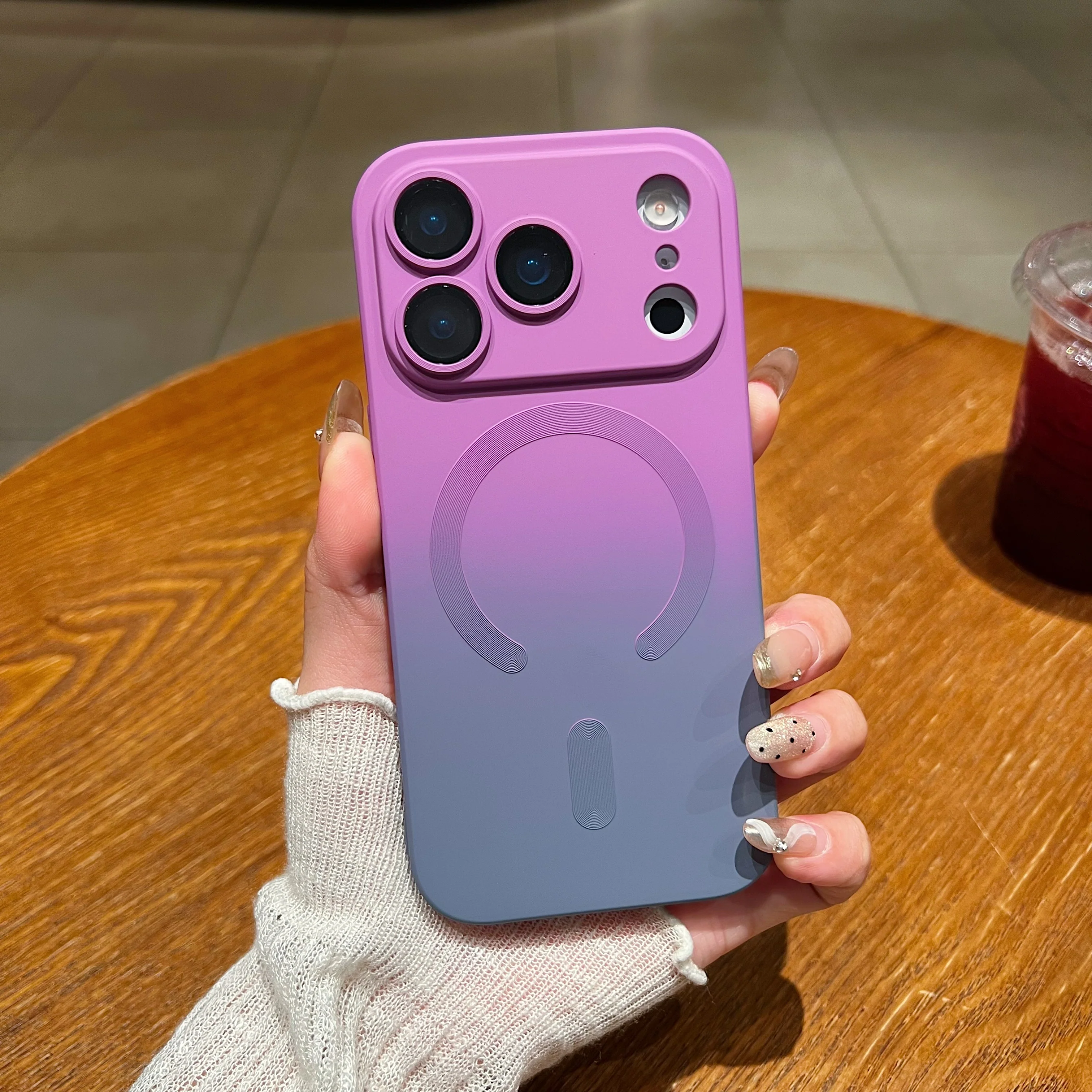 LuxuryKase Gradient Mag-Safe Case | Soft Silicone Shockproof Cover with Camera Protection | Slim Lightweight Design | Smooth Touch & Durable For iPhone - Image 43