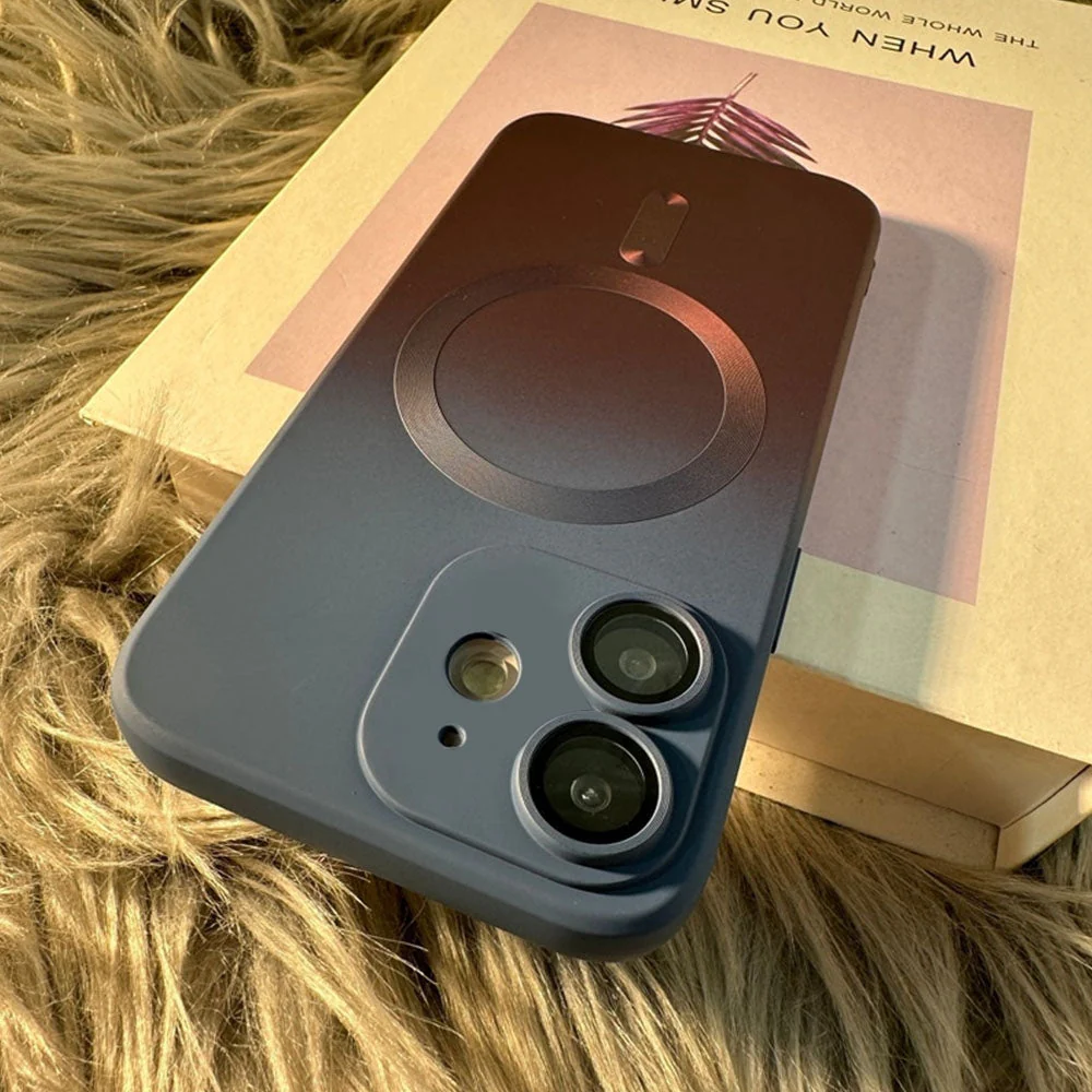 LuxuryKase Gradient Mag-Safe Case | Soft Silicone Shockproof Cover with Camera Protection | Slim Lightweight Design | Smooth Touch & Durable For iPhone - Image 8