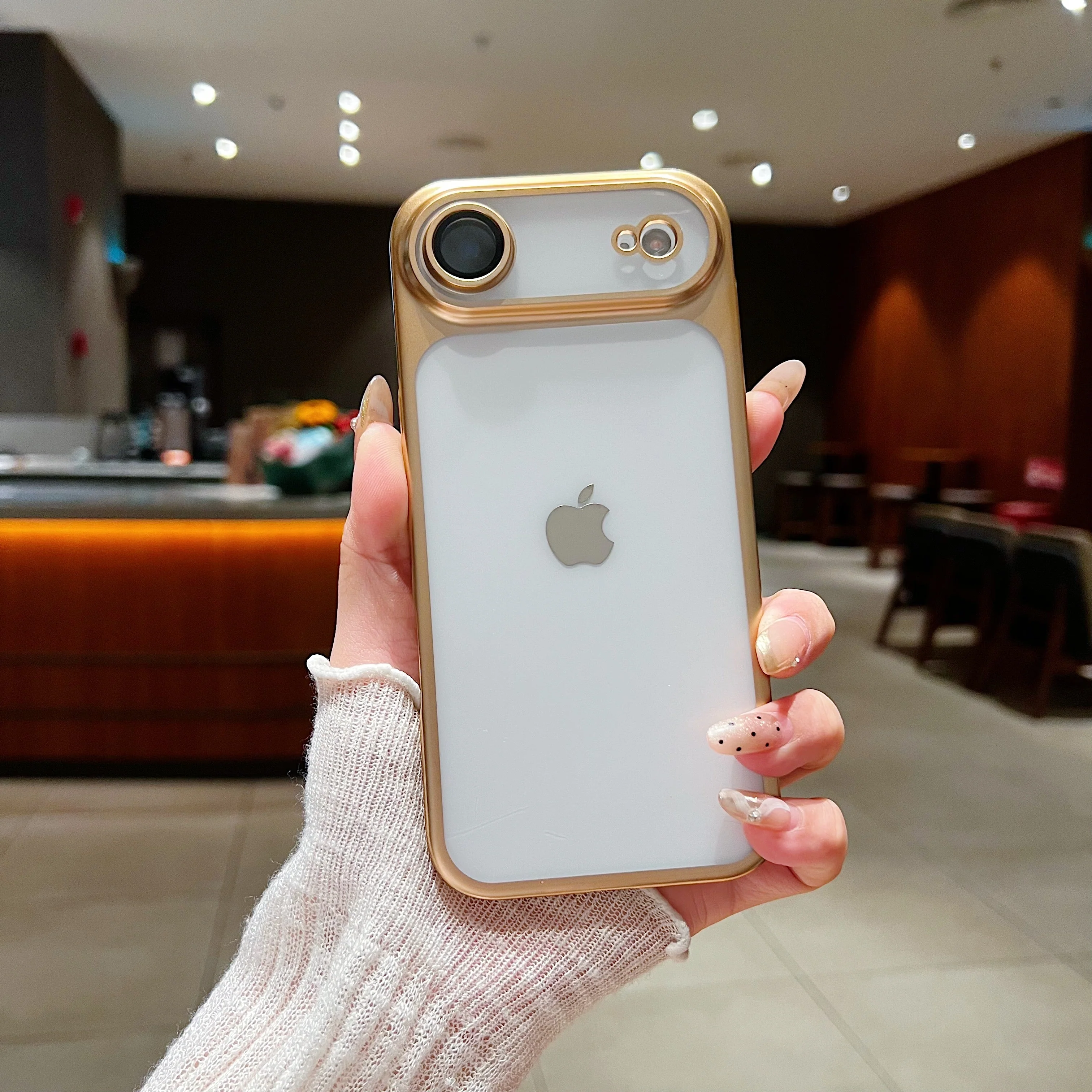 LuxuryKase Hybrid Frosted Clear Case | Matte Hard Back Cover | Metallic Frame | Shockproof Slim Design | Anti-Fingerprint | In-Built Camera Lens Protection For iPhone - Image 20