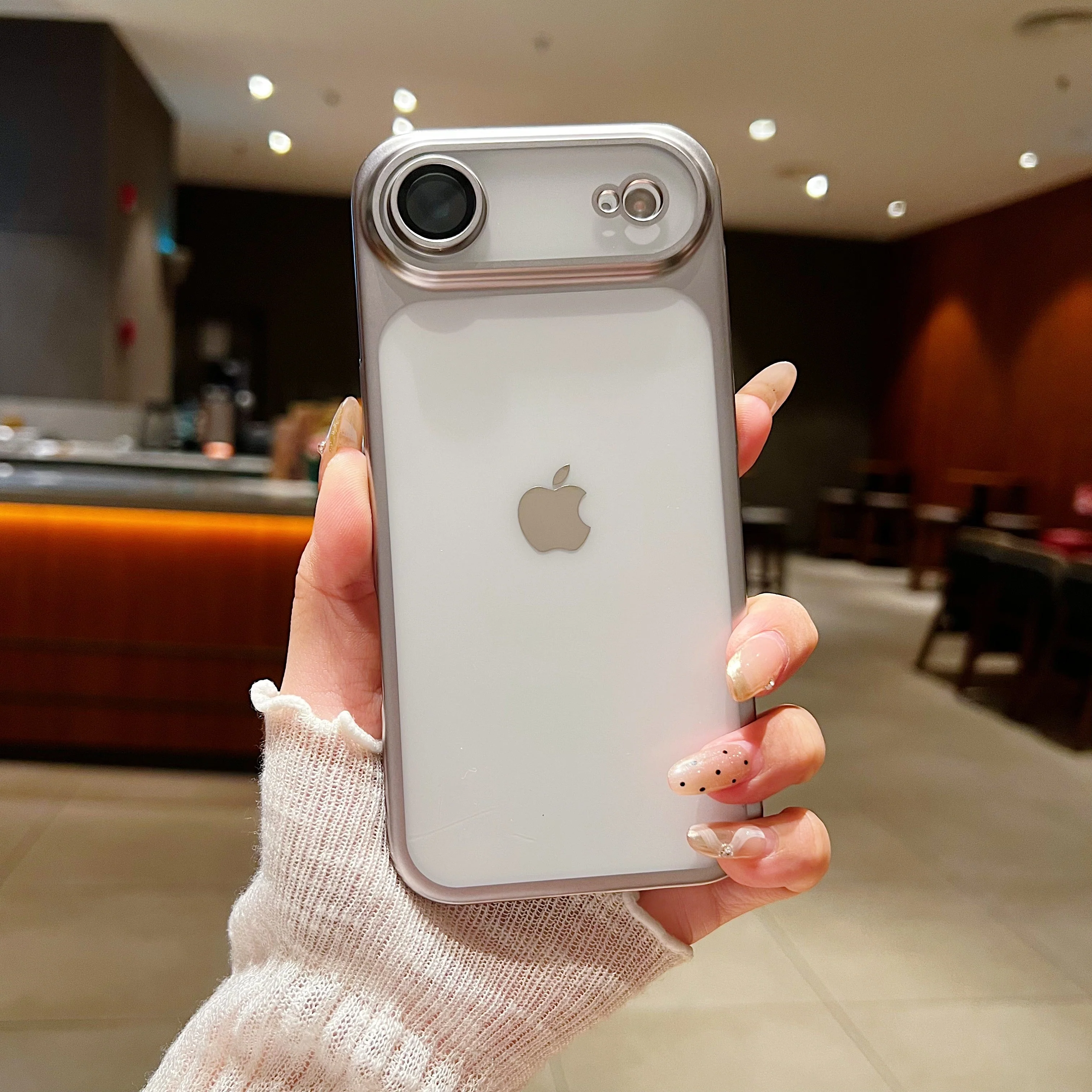 LuxuryKase Hybrid Frosted Clear Case | Matte Hard Back Cover | Metallic Frame | Shockproof Slim Design | Anti-Fingerprint | In-Built Camera Lens Protection For iPhone - Image 21