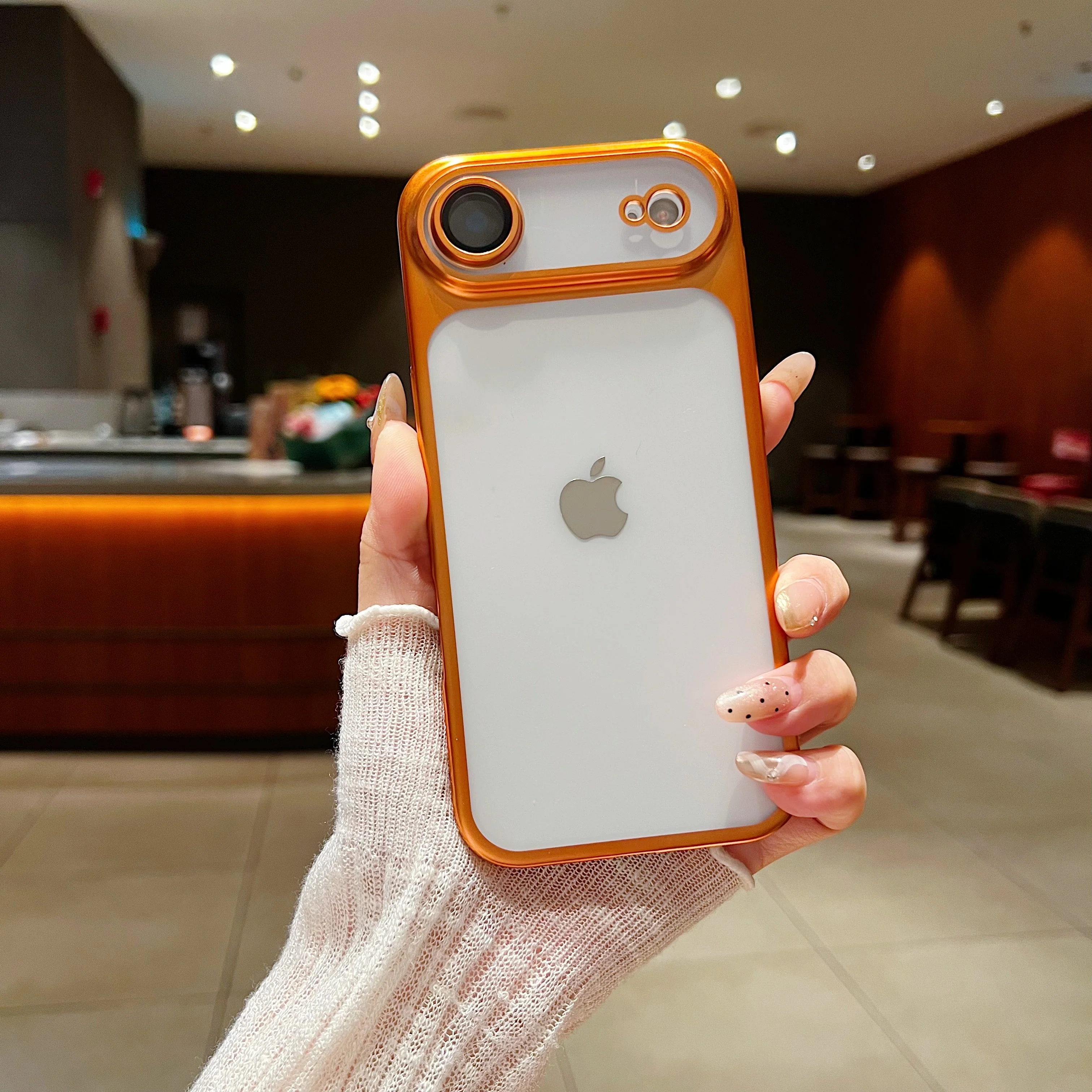 LuxuryKase Hybrid Frosted Clear Case | Matte Hard Back Cover | Metallic Frame | Shockproof Slim Design | Anti-Fingerprint | In-Built Camera Lens Protection For iPhone - Image 22