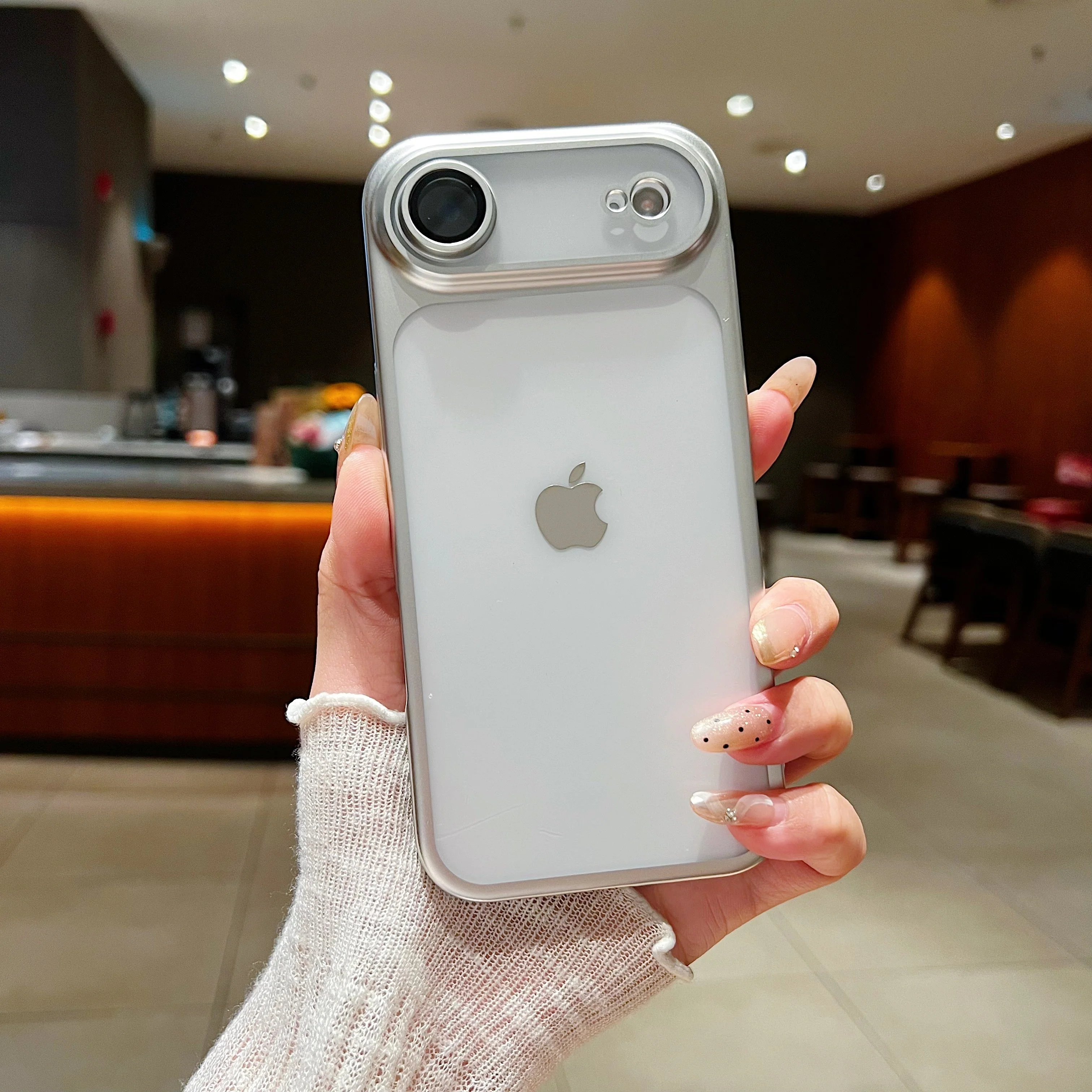 LuxuryKase Hybrid Frosted Clear Case | Matte Hard Back Cover | Metallic Frame | Shockproof Slim Design | Anti-Fingerprint | In-Built Camera Lens Protection For iPhone - Image 23