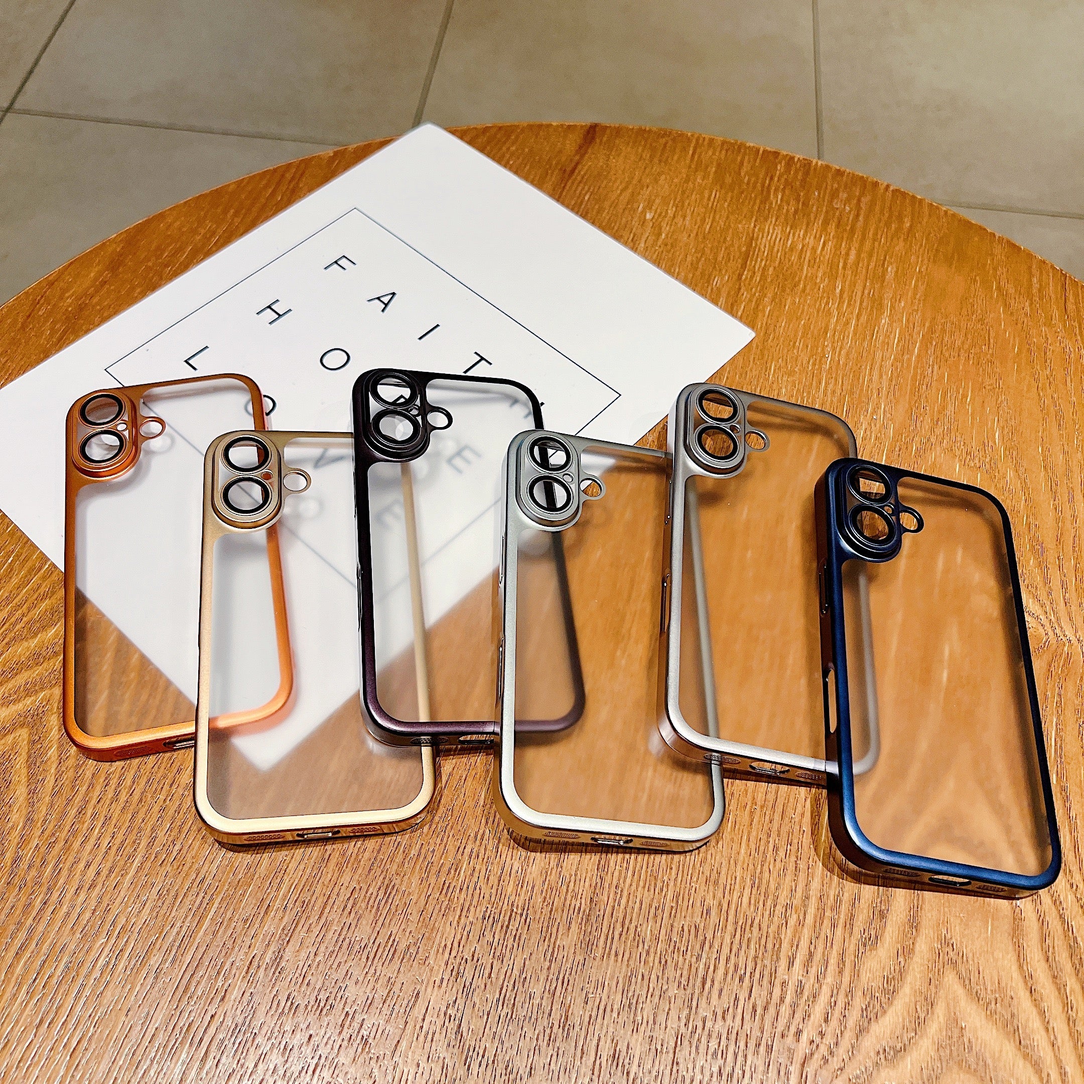 LuxuryKase Hybrid Frosted Clear Case | Matte Hard Back Cover | Metallic Frame | Shockproof Slim Design | Anti-Fingerprint | In-Built Camera Lens Protection For iPhone - Image 4