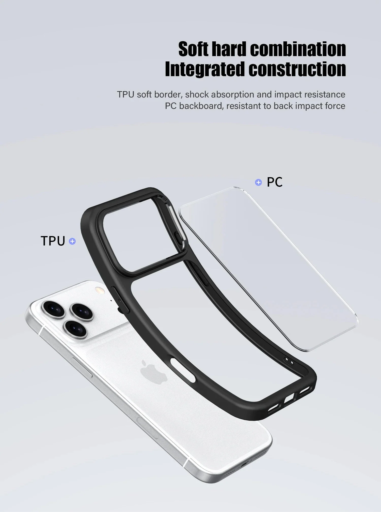 LuxuryKase Hybrid Transparent Shockproof Case | Reinforced Airbag Corners | Soft TPU Frame | Clear Hard PC Back | Anti-Yellowing | Slim Bumper Cover For iPhone - Image 5