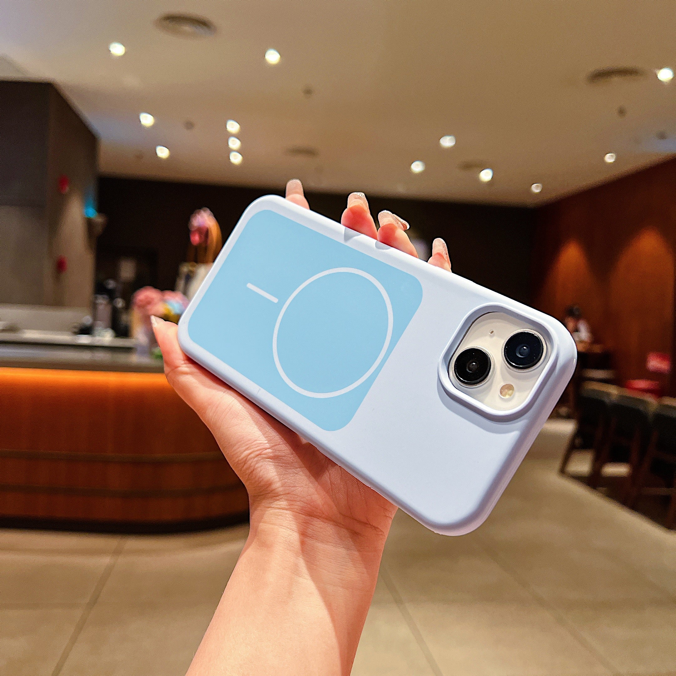 LuxuryKase Liquid Silicone Case | Dual Tone Colour Matte Finish | MagSafe Compatible | Microfiber Lining Inside | ShockProof & Raised Camera Protection For iPhone - Image 10
