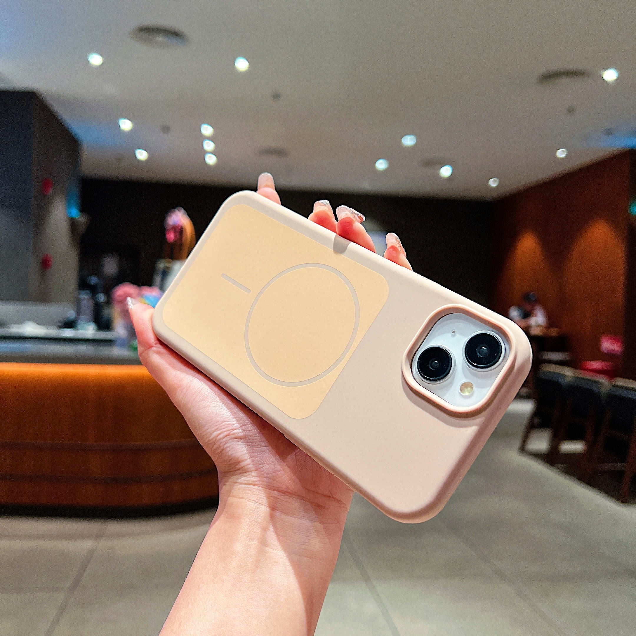 LuxuryKase Liquid Silicone Case | Dual Tone Colour Matte Finish | MagSafe Compatible | Microfiber Lining Inside | ShockProof & Raised Camera Protection For iPhone - Image 12
