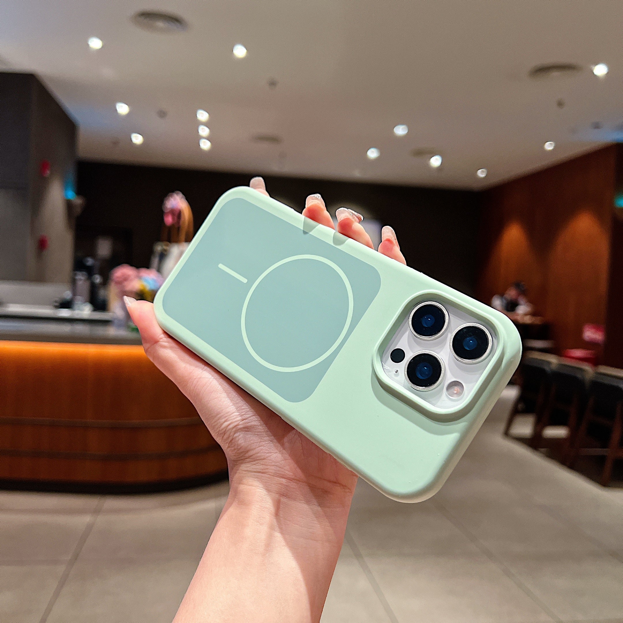 LuxuryKase Liquid Silicone Case | Dual Tone Colour Matte Finish | MagSafe Compatible | Microfiber Lining Inside | ShockProof & Raised Camera Protection For iPhone - Image 17
