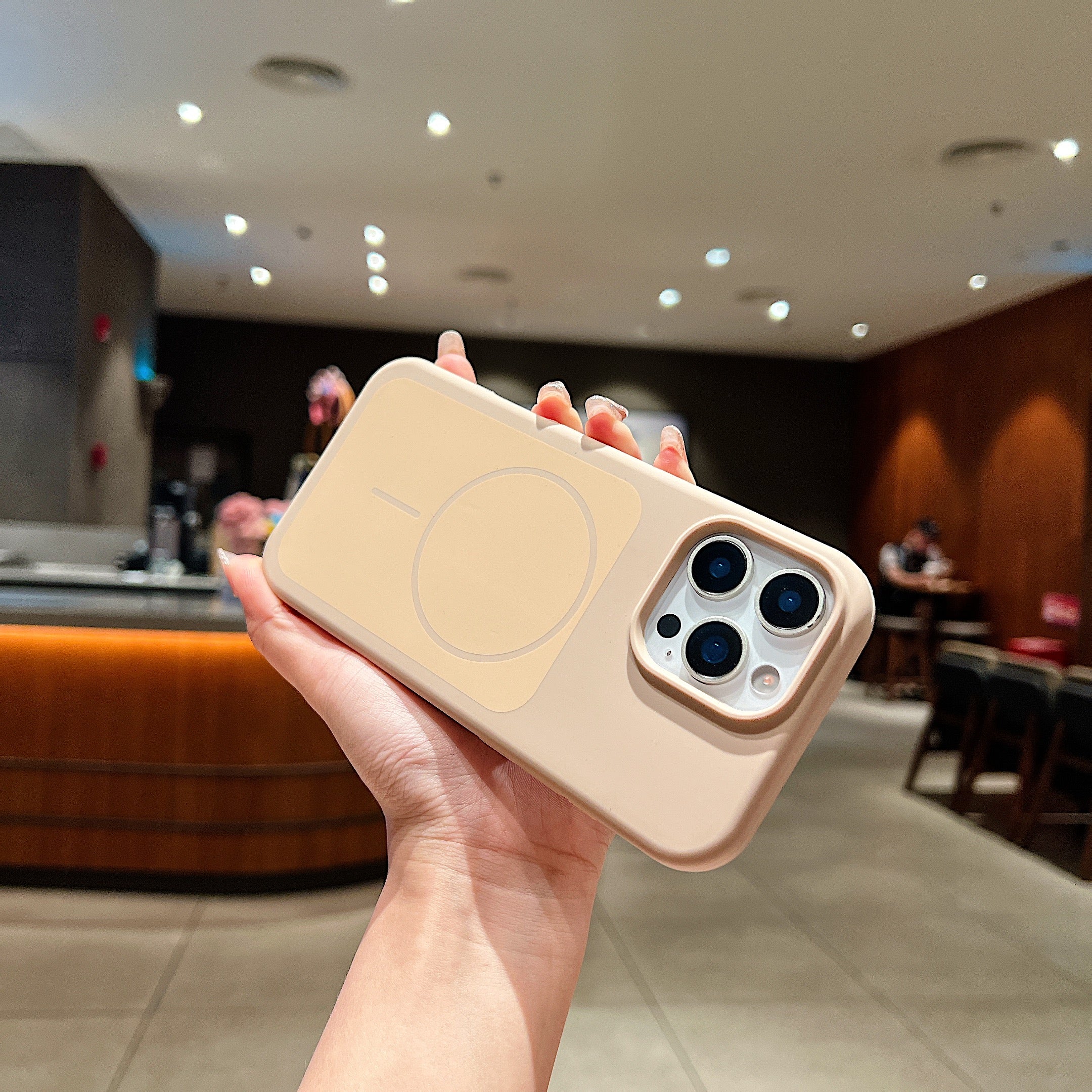 LuxuryKase Liquid Silicone Case | Dual Tone Colour Matte Finish | MagSafe Compatible | Microfiber Lining Inside | ShockProof & Raised Camera Protection For iPhone - Image 18