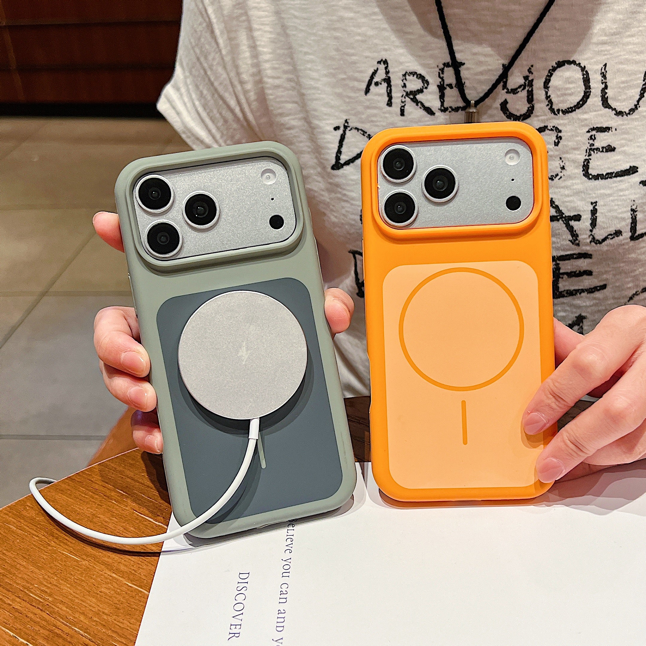 LuxuryKase Liquid Silicone Case | Dual Tone Colour Matte Finish | MagSafe Compatible | Microfiber Lining Inside | ShockProof & Raised Camera Protection For iPhone - Image 2
