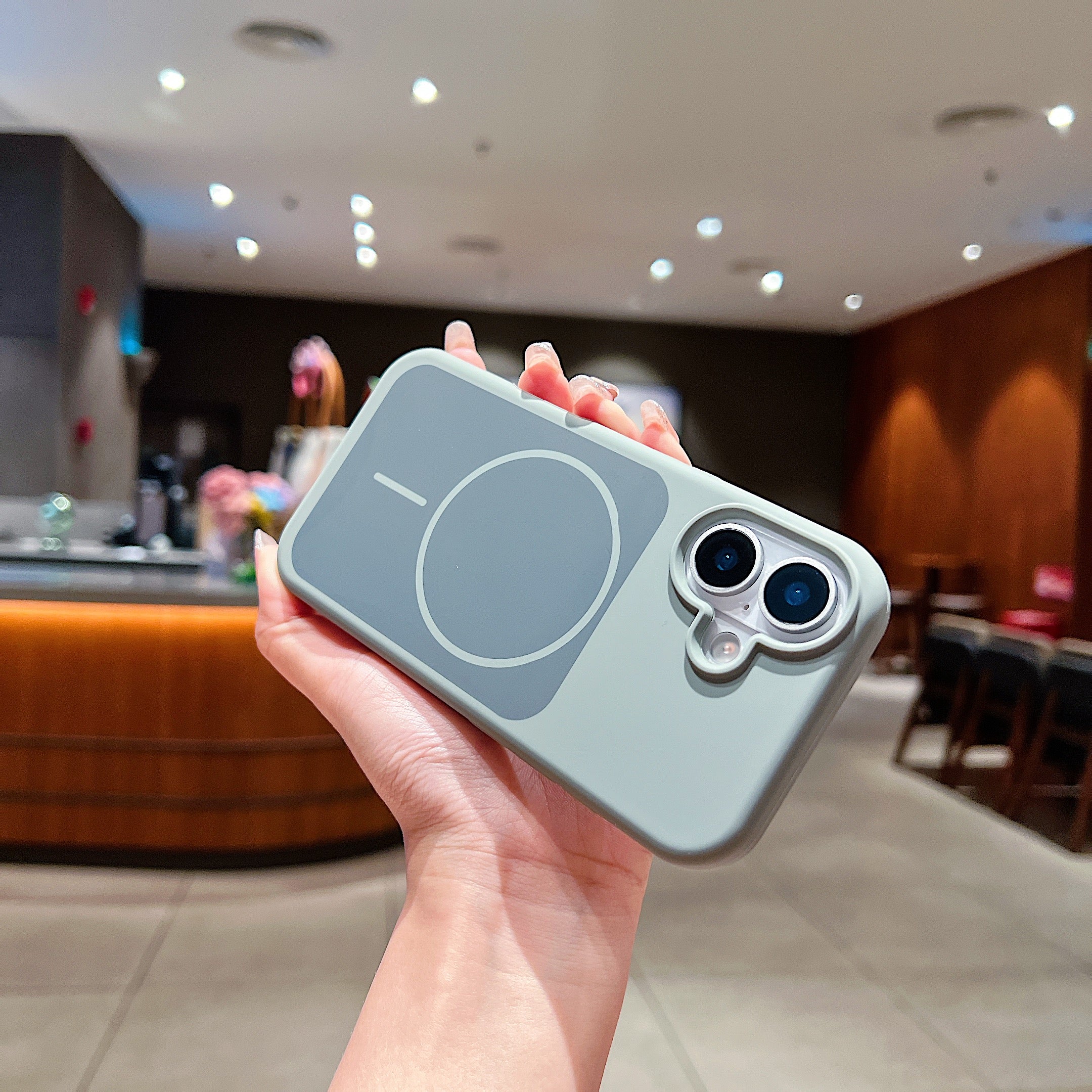 LuxuryKase Liquid Silicone Case | Dual Tone Colour Matte Finish | MagSafe Compatible | Microfiber Lining Inside | ShockProof & Raised Camera Protection For iPhone - Image 21