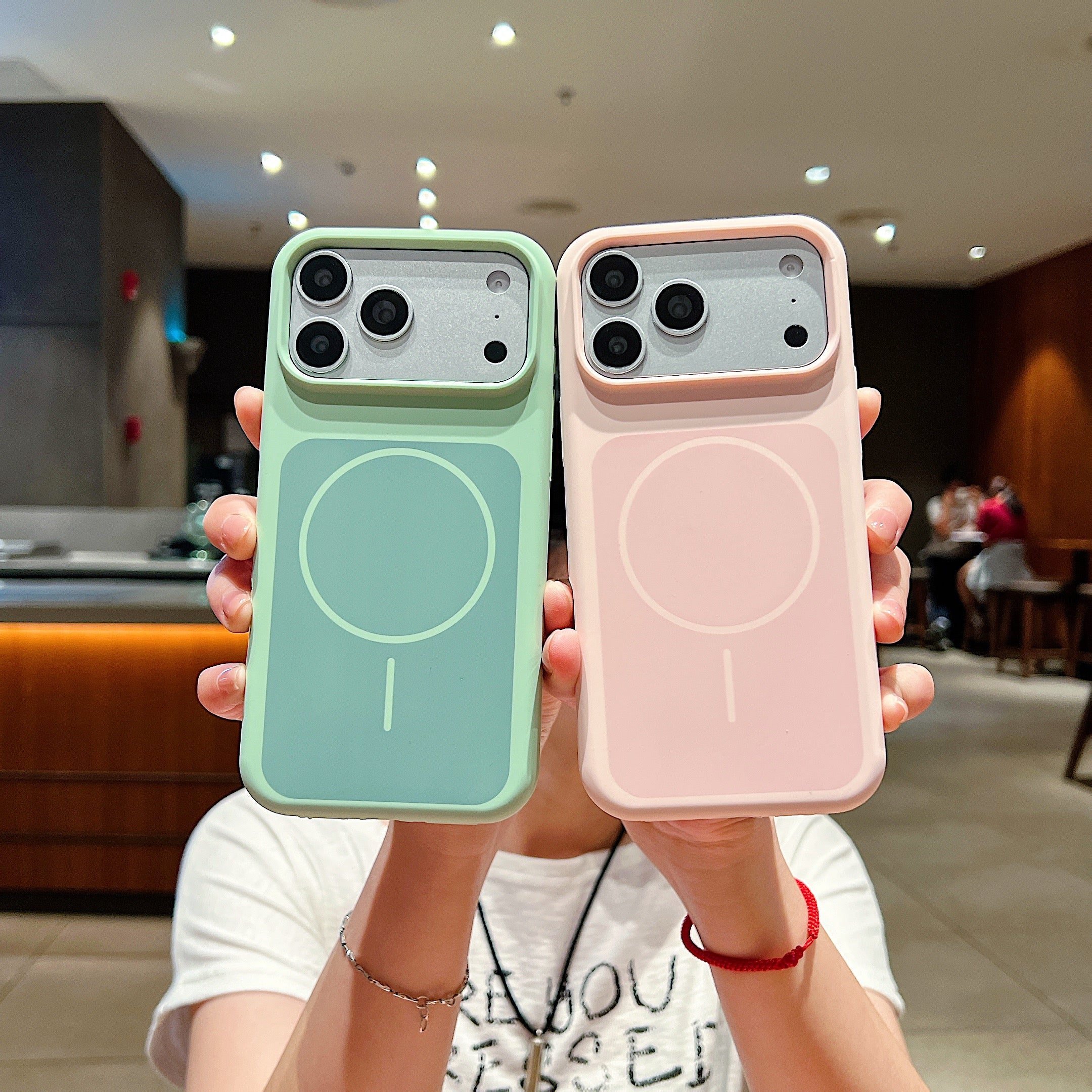 LuxuryKase Liquid Silicone Case | Dual Tone Colour Matte Finish | MagSafe Compatible | Microfiber Lining Inside | ShockProof & Raised Camera Protection For iPhone - Image 3