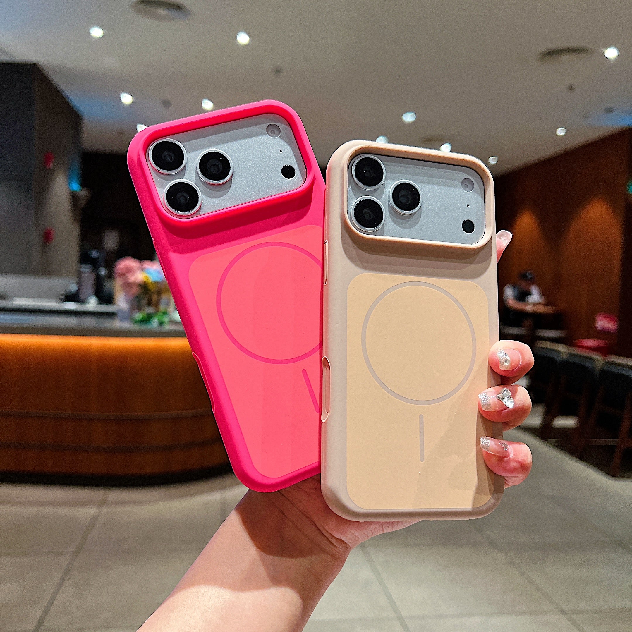 LuxuryKase Liquid Silicone Case | Dual Tone Colour Matte Finish | MagSafe Compatible | Microfiber Lining Inside | ShockProof & Raised Camera Protection For iPhone - Image 5