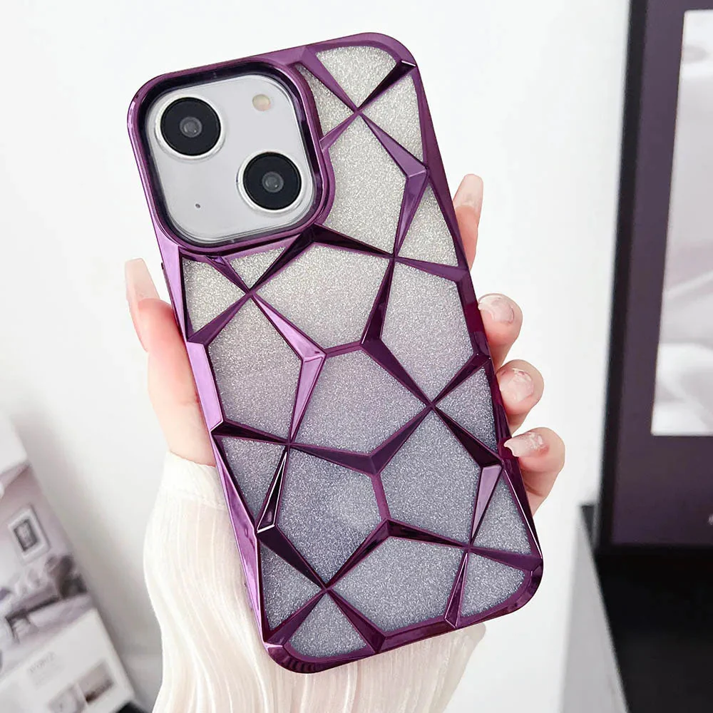 LuxuryKase LK079 Geometric Shape Diamond Mesh Pattern Case Cover for iPhone - Image 10