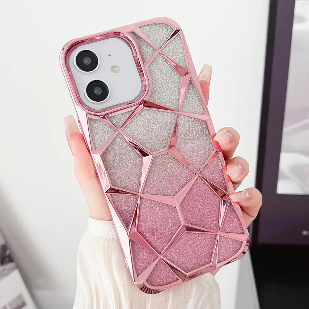 LuxuryKase LK079 Geometric Shape Diamond Mesh Pattern Case Cover for iPhone - Image 11