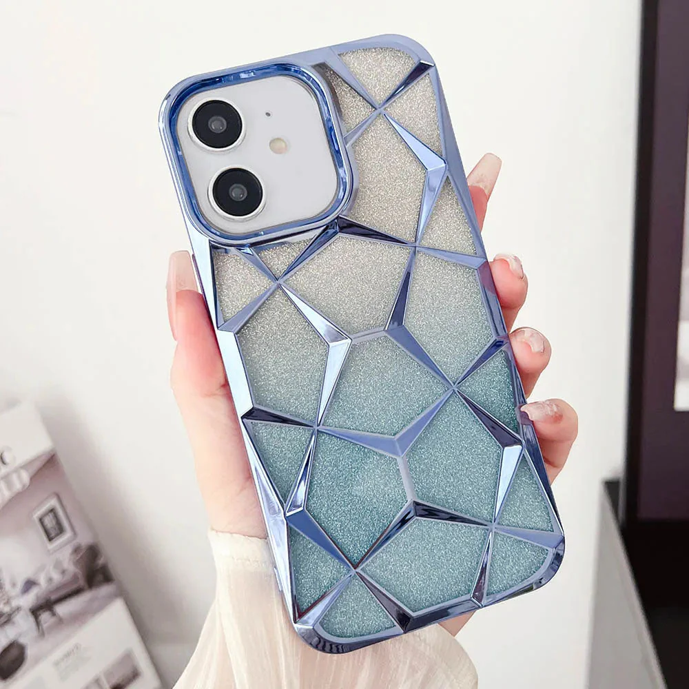 LuxuryKase LK079 Geometric Shape Diamond Mesh Pattern Case Cover for iPhone - Image 14