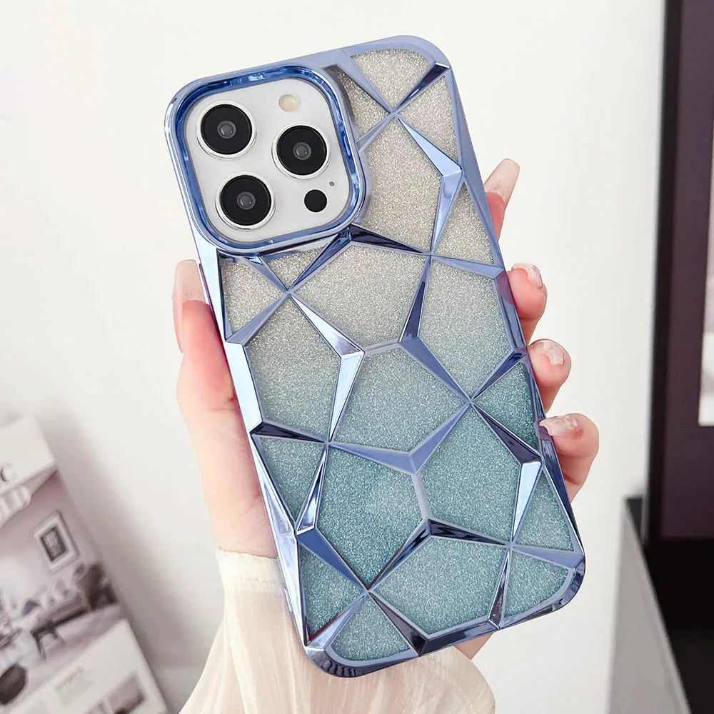 LuxuryKase LK079 Geometric Shape Diamond Mesh Pattern Case Cover for iPhone - Image 15