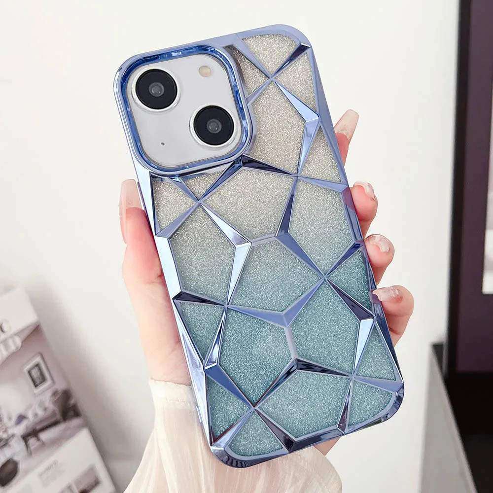 LuxuryKase LK079 Geometric Shape Diamond Mesh Pattern Case Cover for iPhone - Image 16