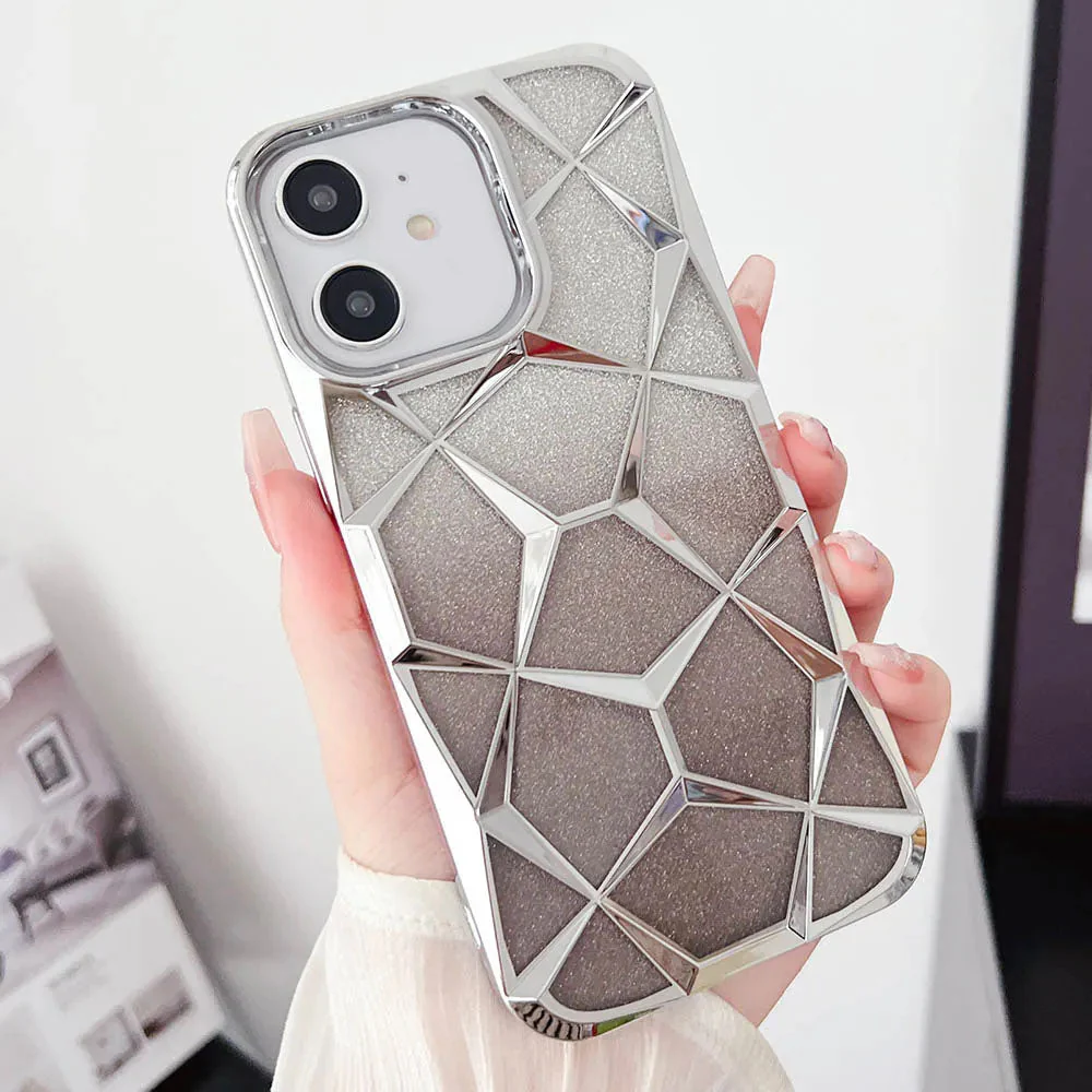 LuxuryKase LK079 Geometric Shape Diamond Mesh Pattern Case Cover for iPhone - Image 17