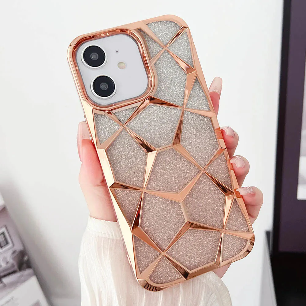 LuxuryKase LK079 Geometric Shape Diamond Mesh Pattern Case Cover for iPhone - Image 5