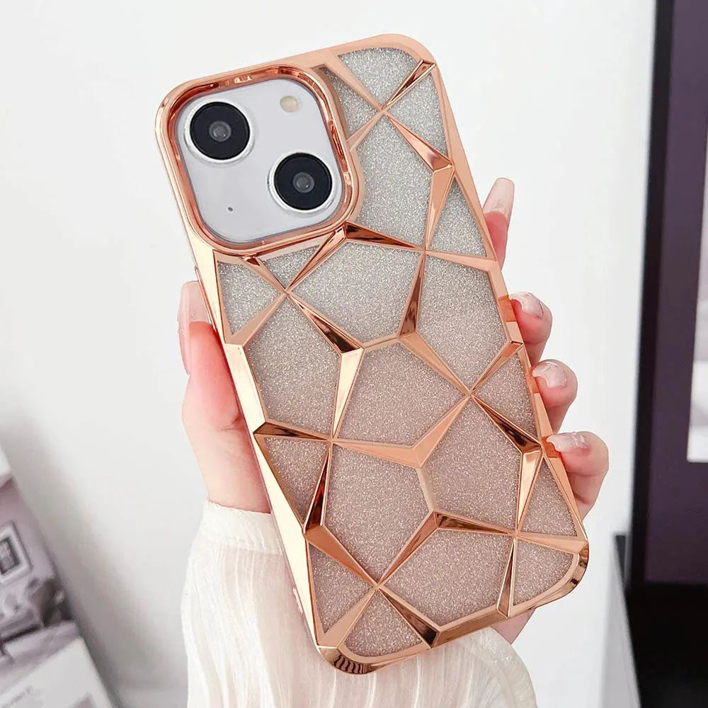 LuxuryKase LK079 Geometric Shape Diamond Mesh Pattern Case Cover for iPhone - Image 7