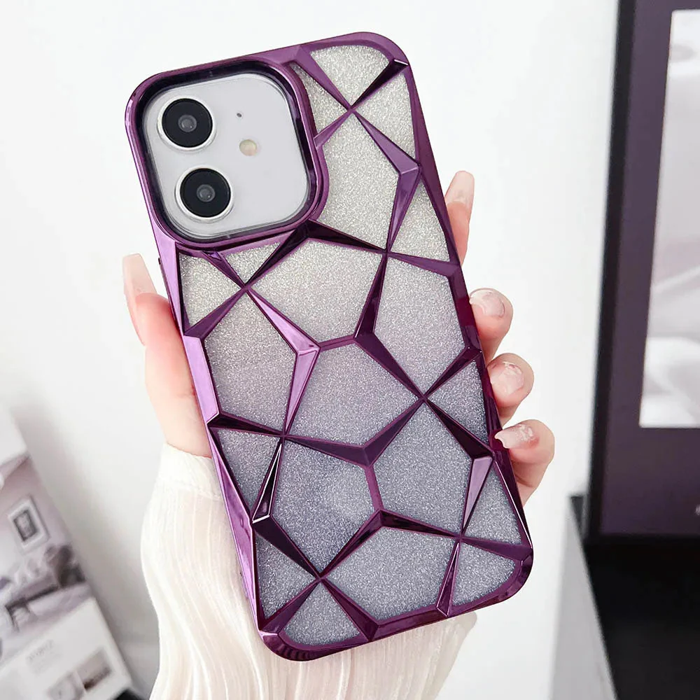 LuxuryKase LK079 Geometric Shape Diamond Mesh Pattern Case Cover for iPhone - Image 8