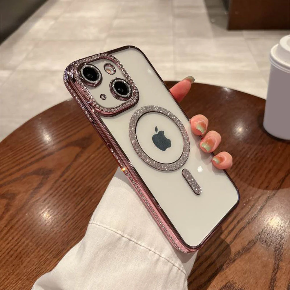 LuxuryKase LK082 Glitter Diamond Wireless Charging Magnetic Mag-safe Case for iPhone - Image 13