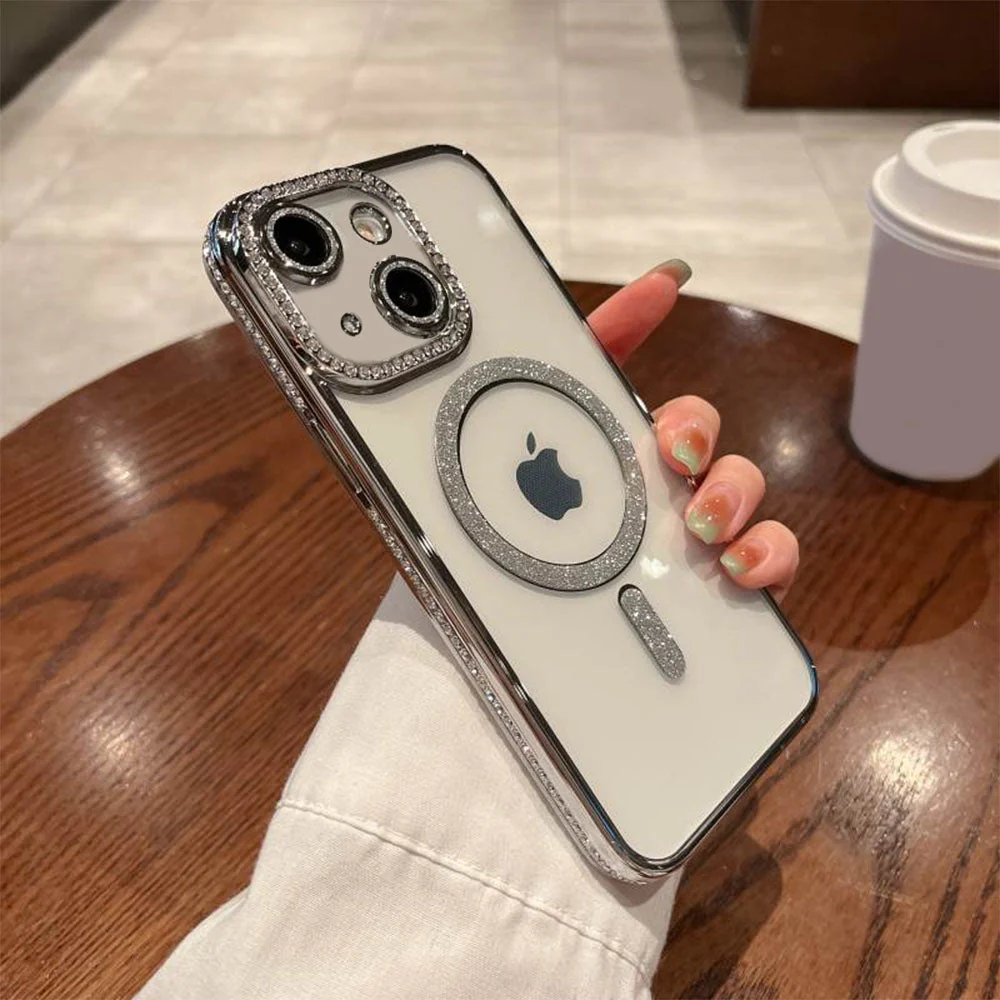 LuxuryKase LK082 Glitter Diamond Wireless Charging Magnetic Mag-safe Case for iPhone - Image 19
