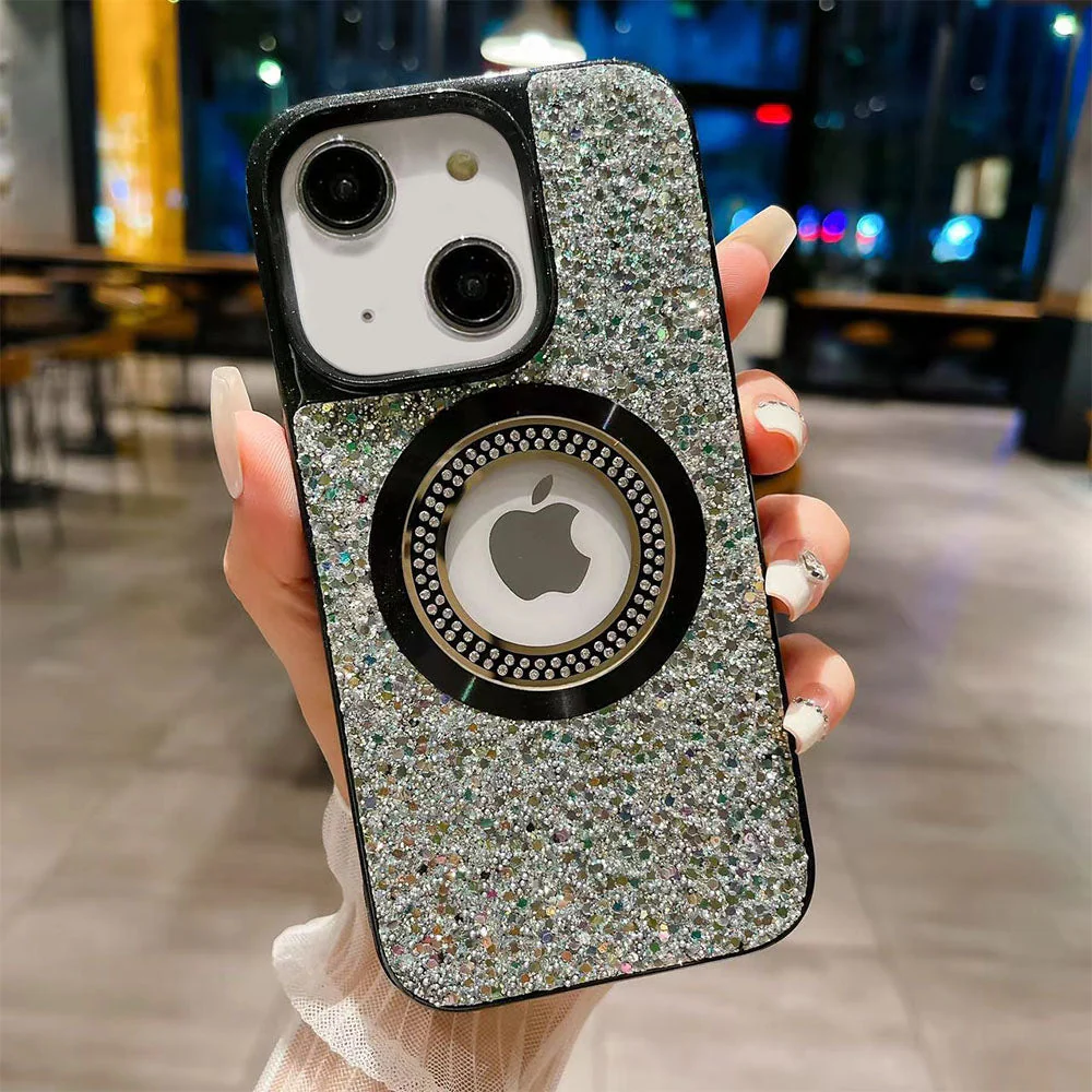 LuxuryKase LK083 Sparkling Powder Mag-Safe Wireless Charging Case for iPhone - Image 4