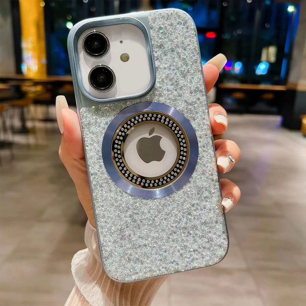 LuxuryKase LK083 Sparkling Powder Mag-Safe Wireless Charging Case for iPhone - Image 5