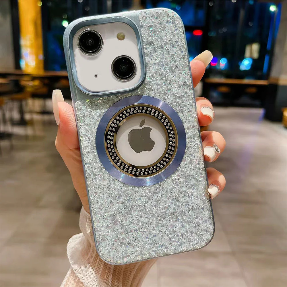 LuxuryKase LK083 Sparkling Powder Mag-Safe Wireless Charging Case for iPhone - Image 7