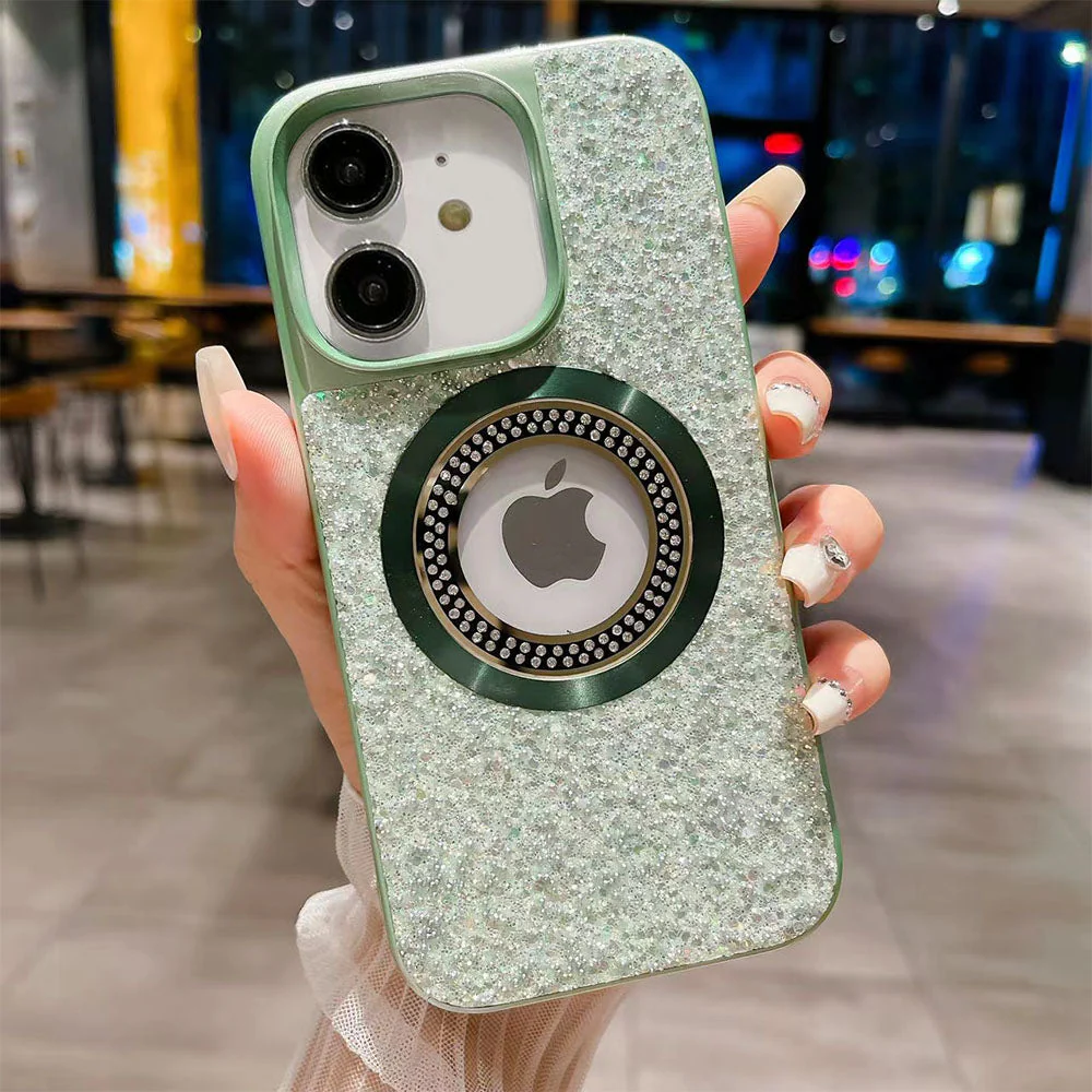 LuxuryKase LK083 Sparkling Powder Mag-Safe Wireless Charging Case for iPhone - Image 8