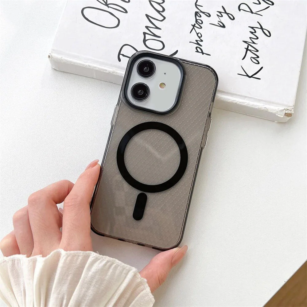 LuxuryKase LK085 Beehive Texture Magnetic Mag-Safe Wireless Charging Case Cover For iPhone - Image 2