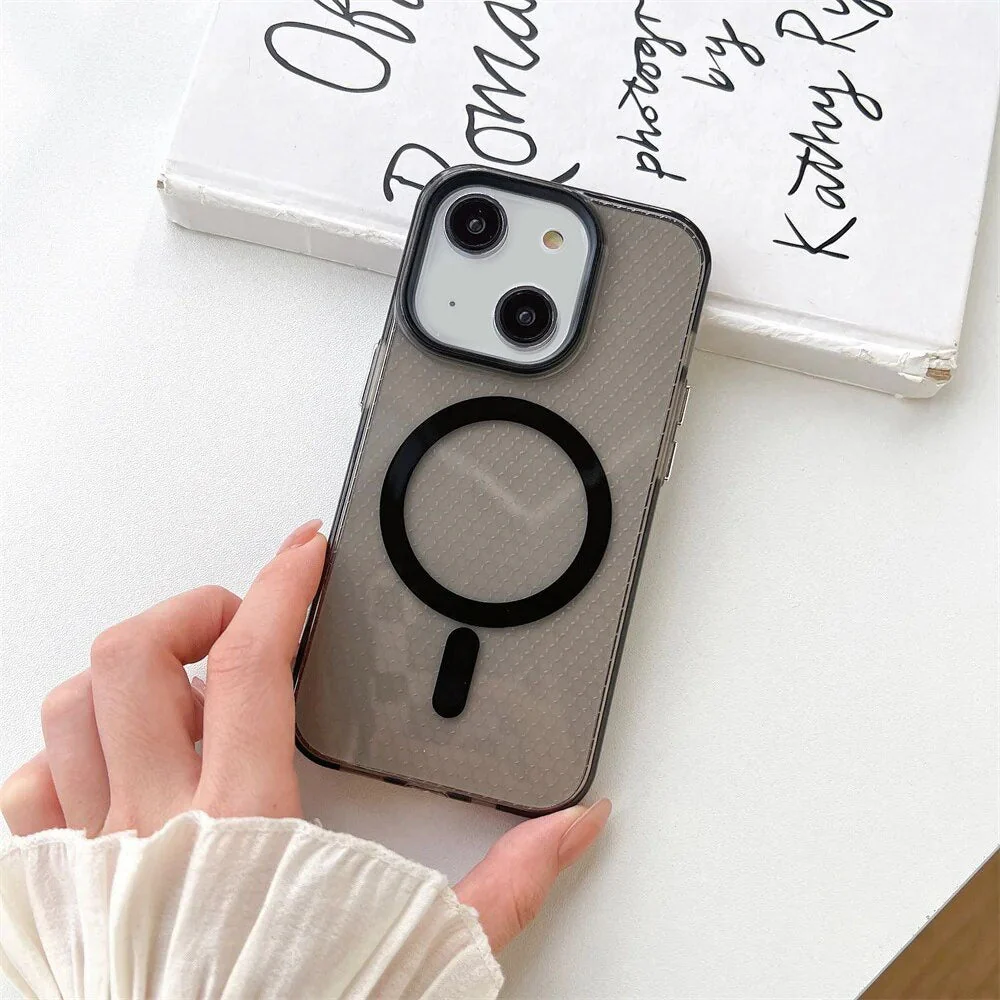 LuxuryKase LK085 Beehive Texture Magnetic Mag-Safe Wireless Charging Case Cover For iPhone - Image 4