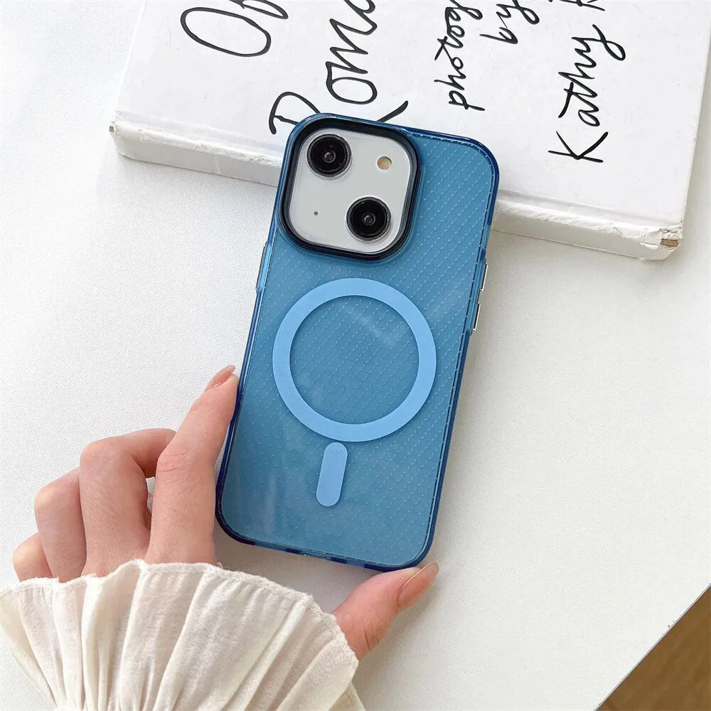 LuxuryKase LK085 Beehive Texture Magnetic Mag-Safe Wireless Charging Case Cover For iPhone - Image 7